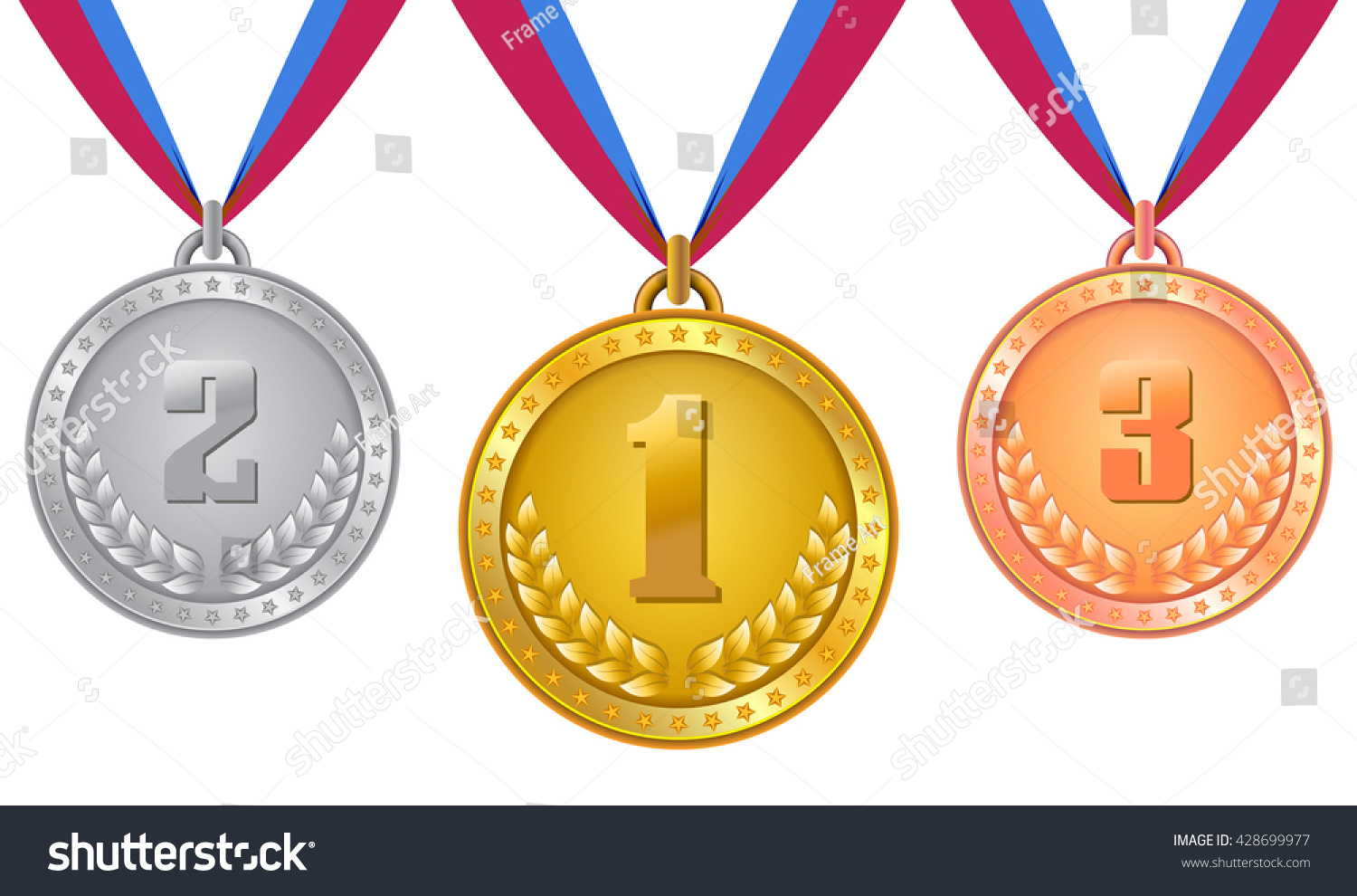 Set Medal Vector Rio 2016 Game Stock Vector 428699977 - Shutterstock