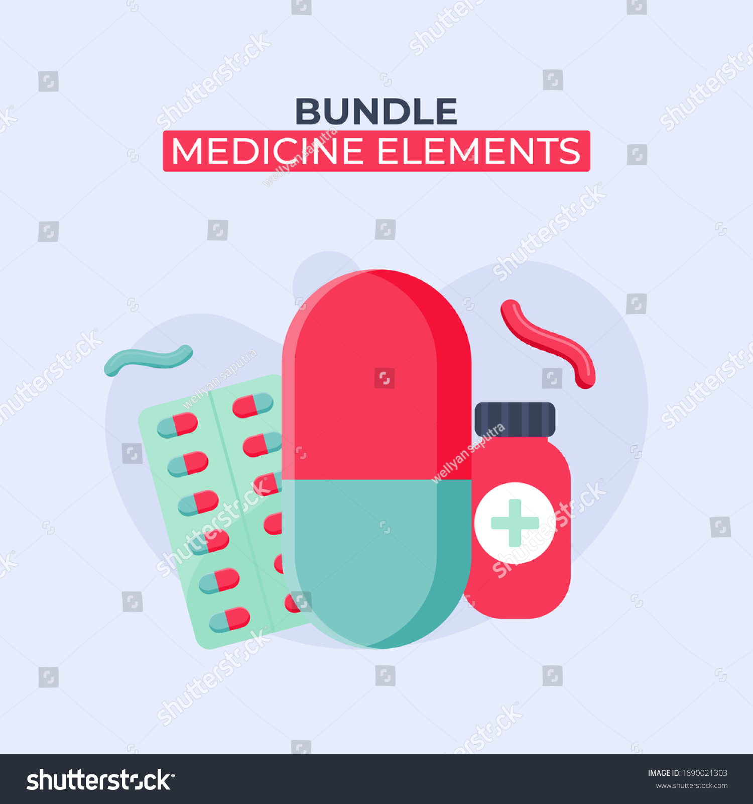 Download Set Medicine Elements Vector Illustration Elements Stock Vector Royalty Free 1690021303