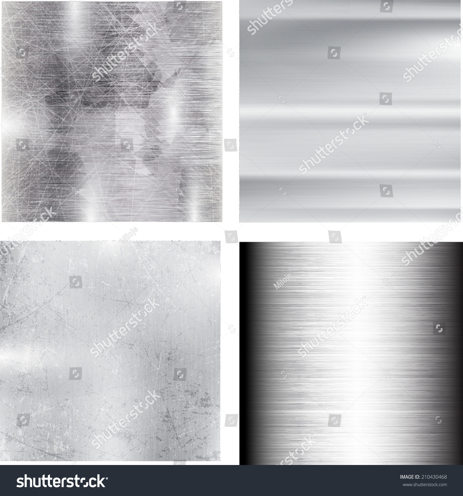 Set Metal Backgrounds Stock Vector (Royalty Free) 210430468 | Shutterstock