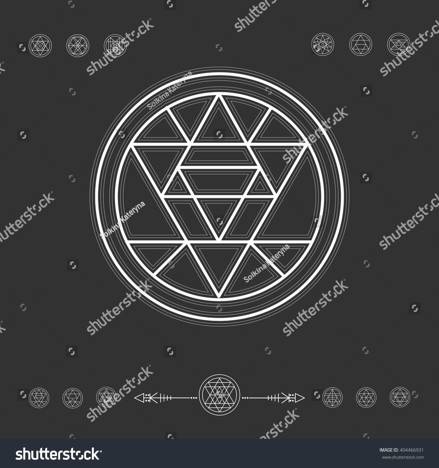 Set Minimal Geometric Shapes Occultism Symbols Stock Vector 404466931 ...