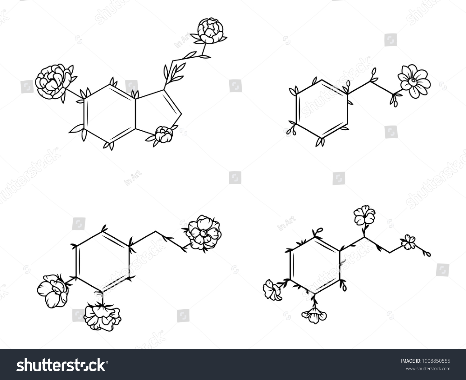 dna love science happy happiness chemistry dopamine flowers