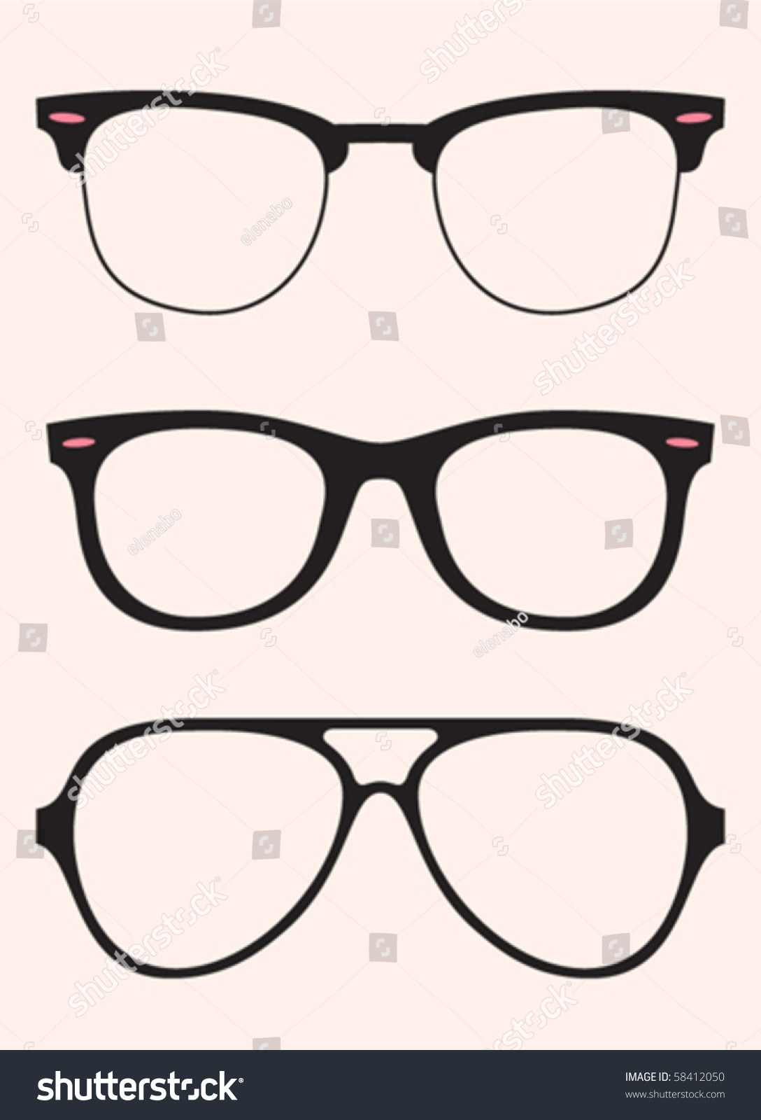 SVG of set of oldschool glasses svg
