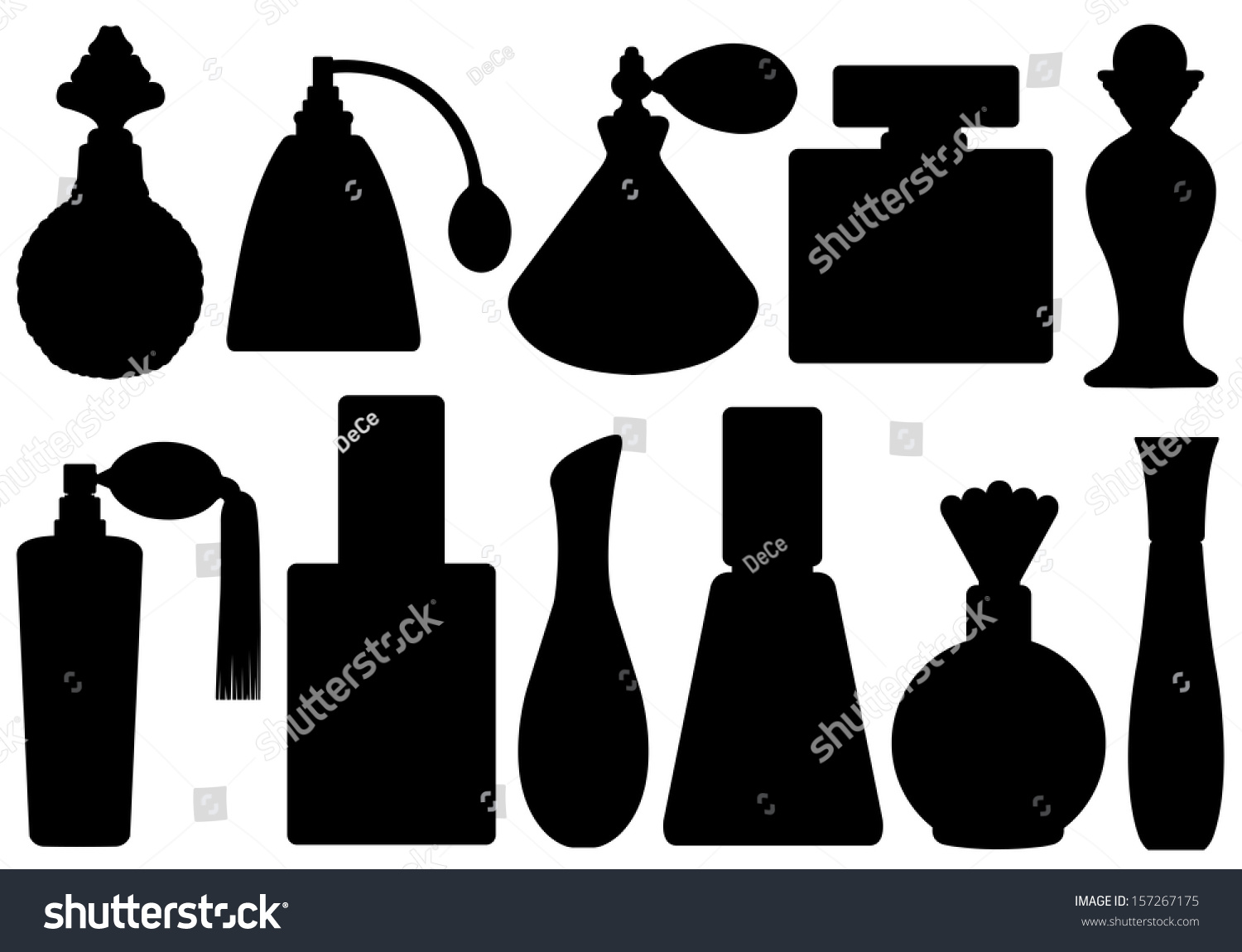 SVG of Set of perfume bottles svg