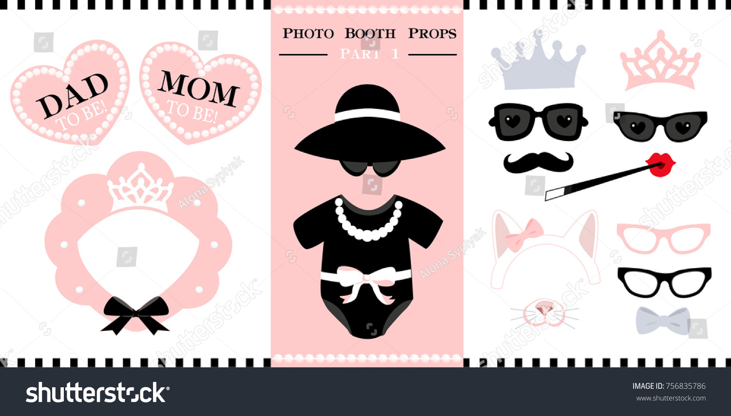 vintage photo booth props