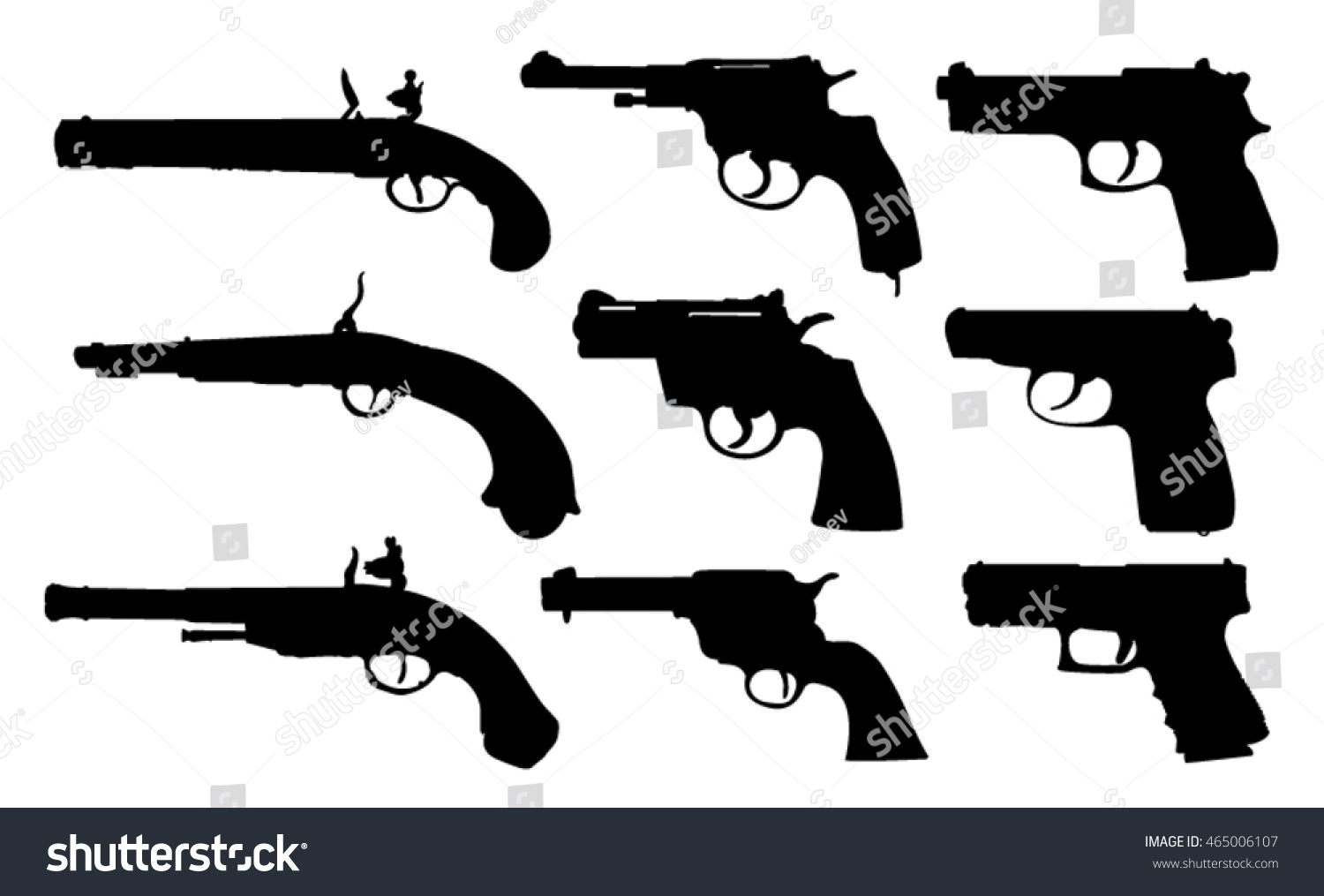 Vetor stock de Set Pistols (livre de direitos) 465006107 - Shutterstock