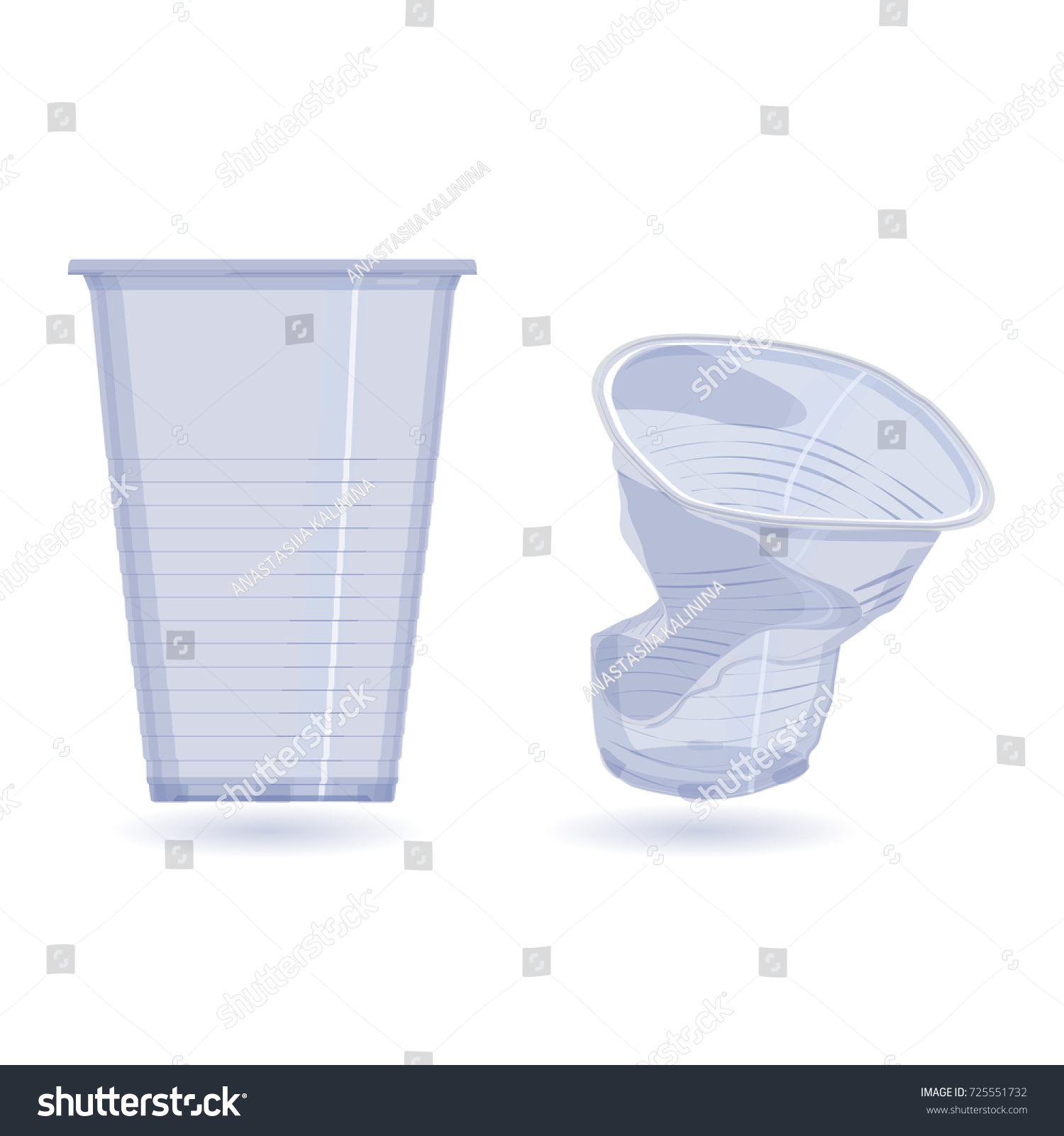 SVG of Set of plastic cups svg