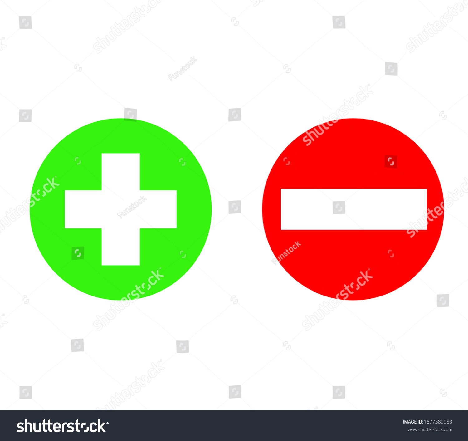 Set Plus Minus Icon Maths Symbol Stock Vector (Royalty Free) 1677389983