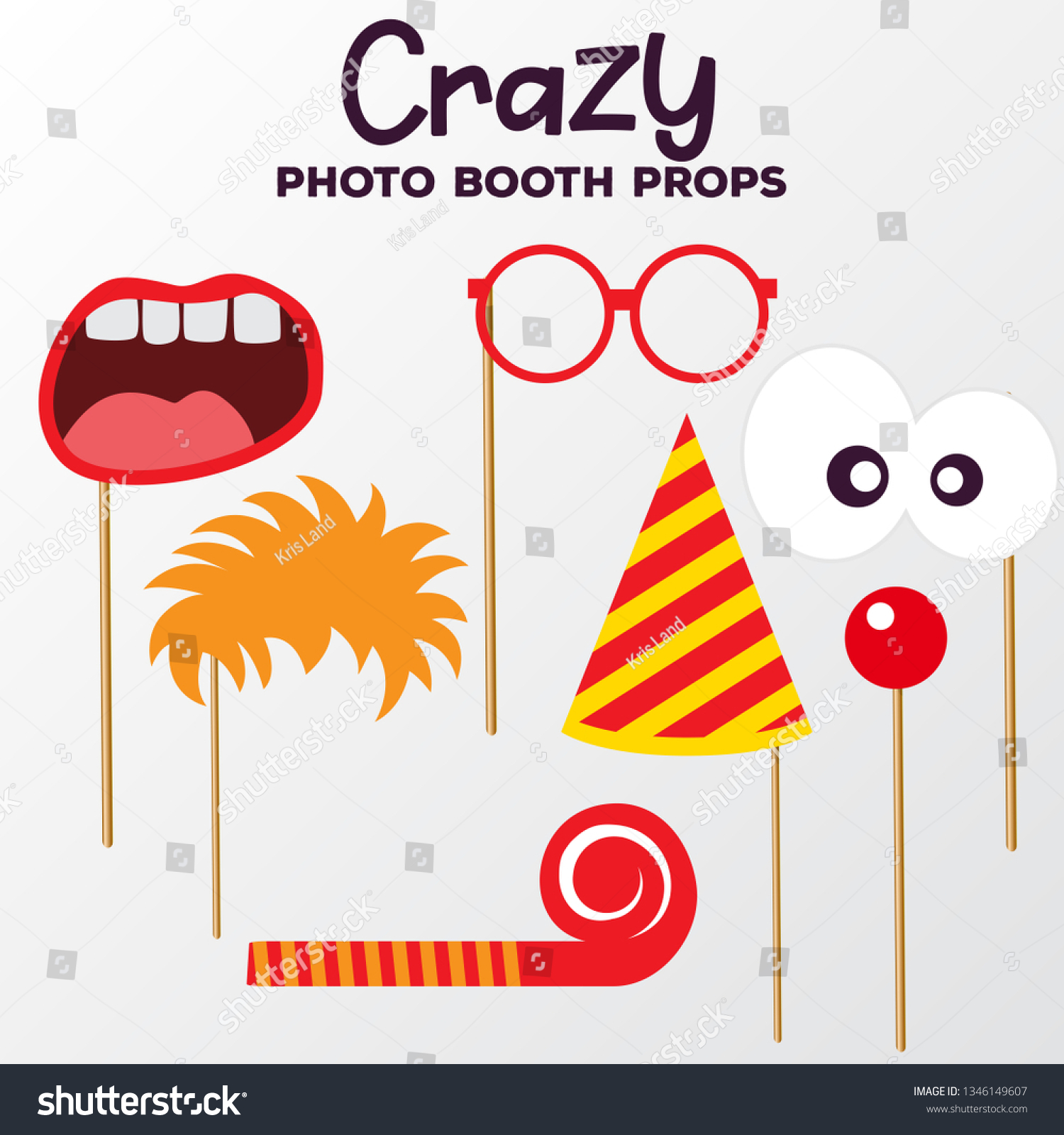 printable photo props on a stick