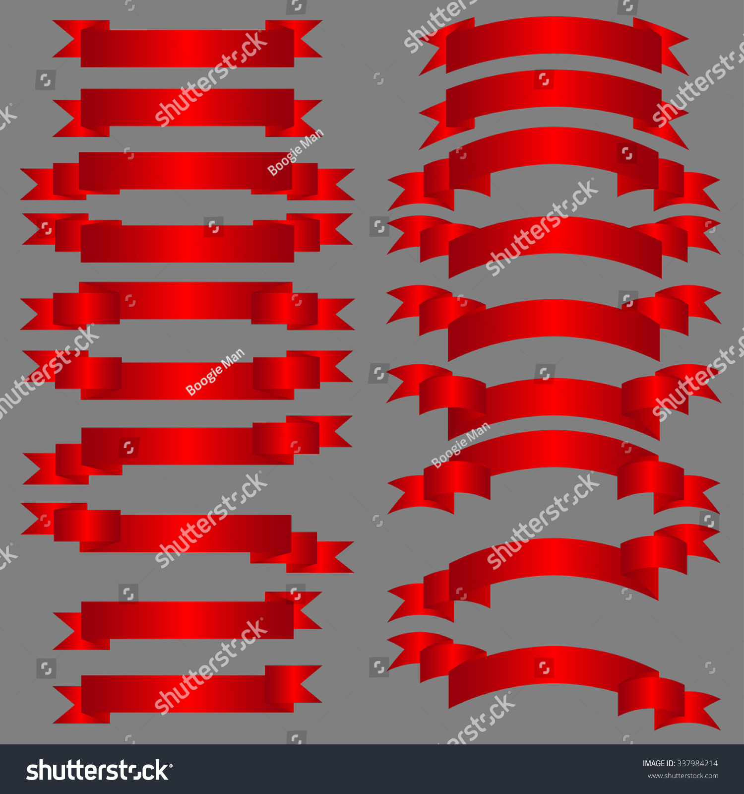 Set Of Red Congratulation Ribbons Different Forms Vector 337984214 Shutterstock 0064