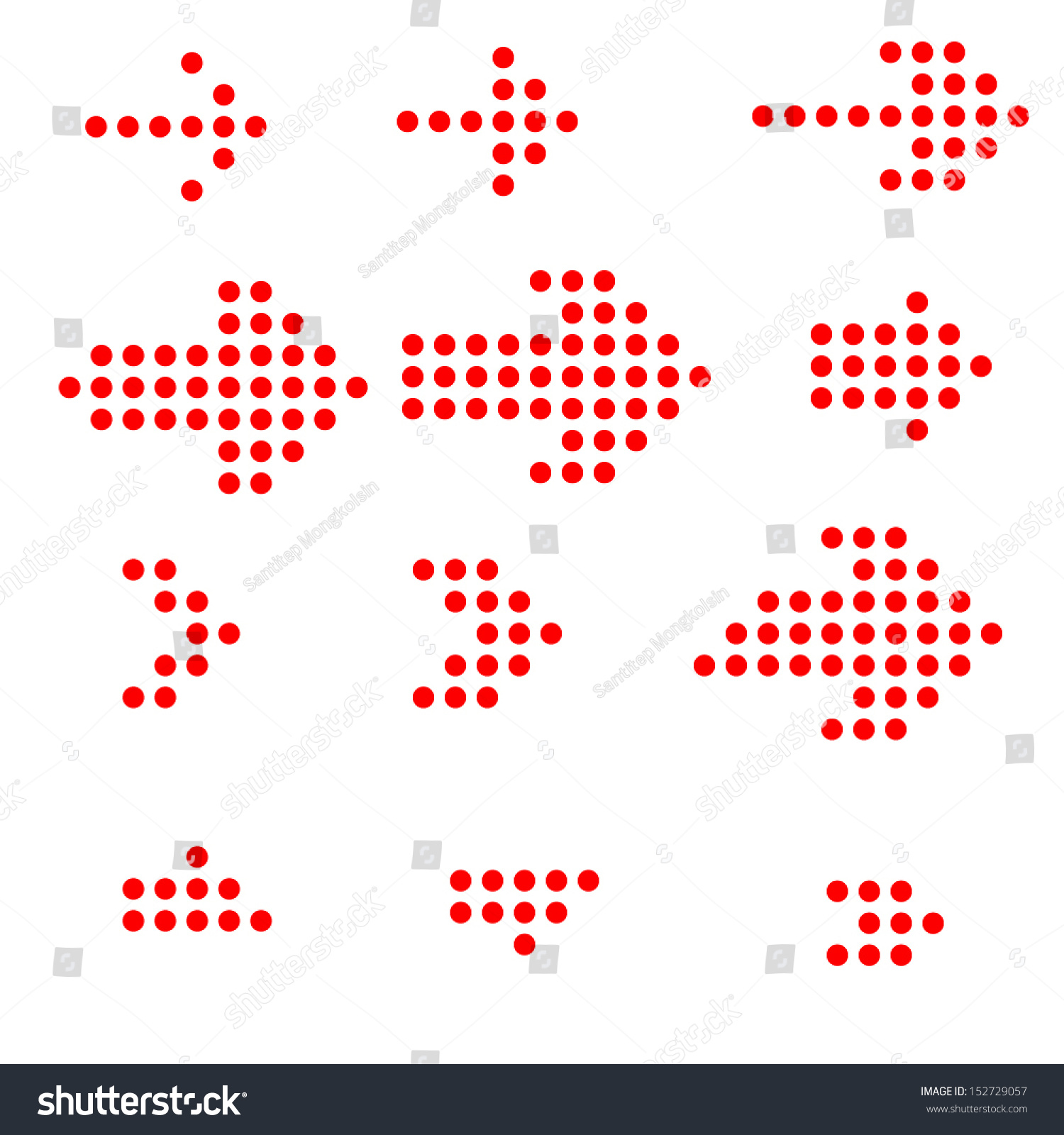 SVG of set of red dot arrow svg
