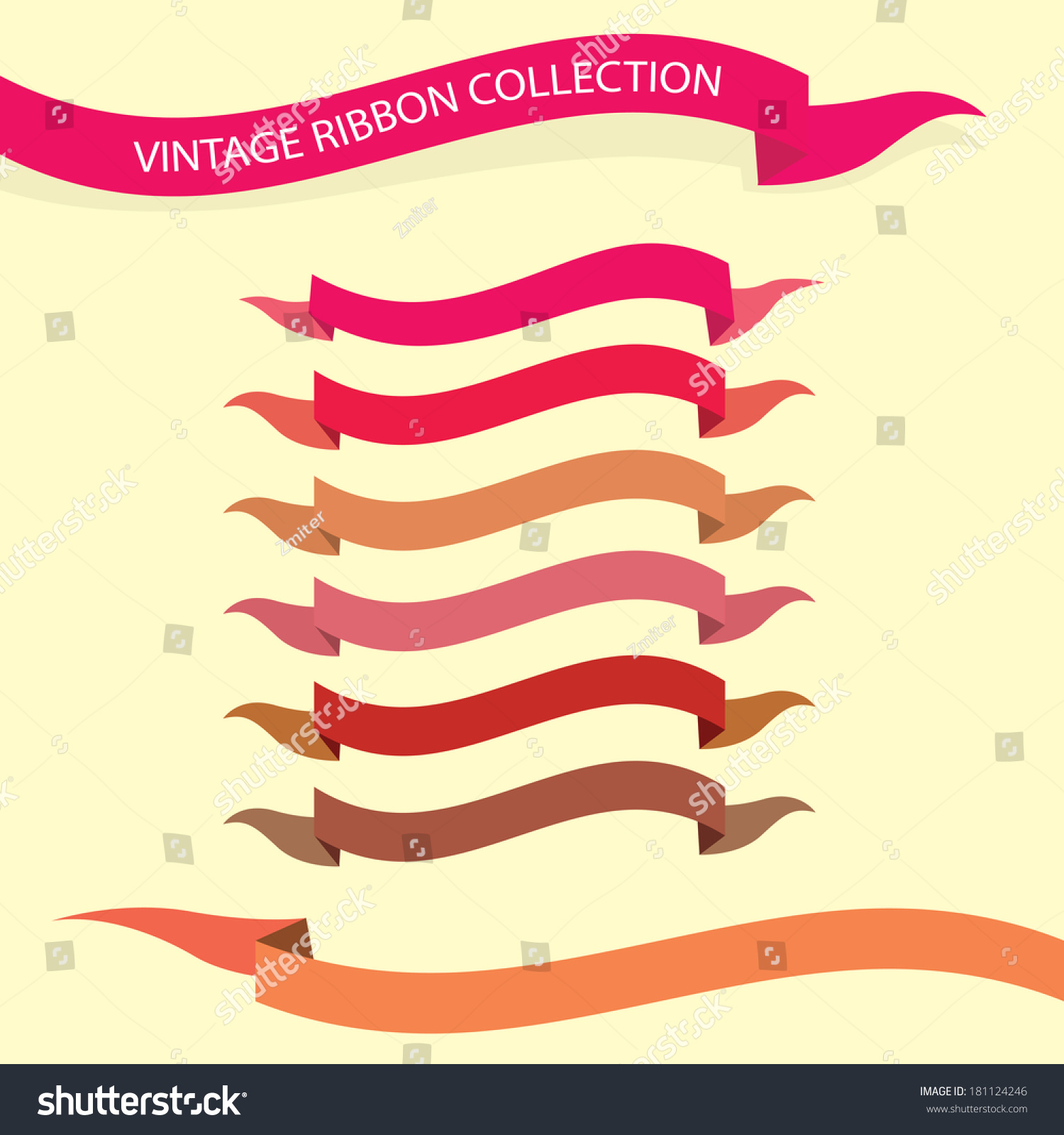 Set Red Green Ribbons Labels Vector Stock Vector Royalty Free 181124246 Shutterstock 8863