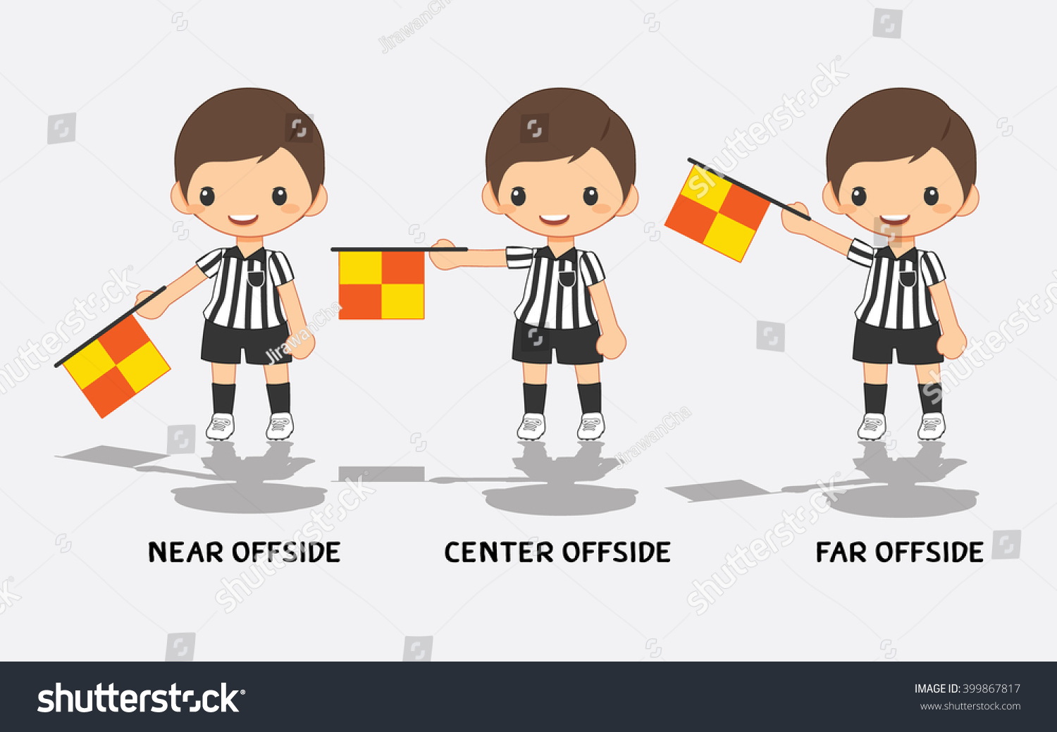 Set Referee Flag Signals Soccer Stock Vector 399867817 - Shutterstock