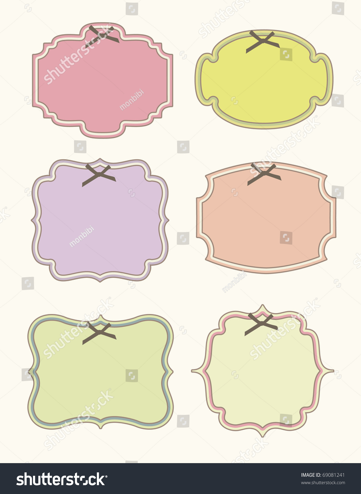 Set Of Retro Frames.Vector Illustration - 69081241 : Shutterstock