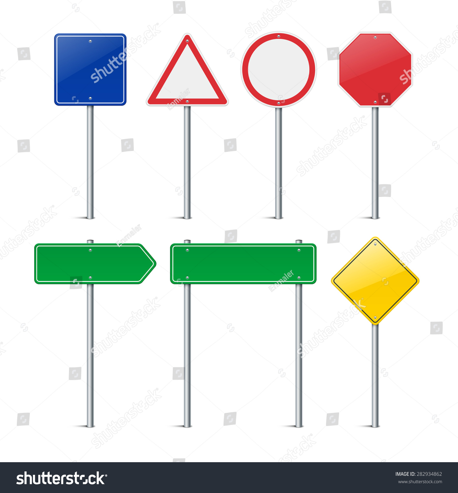 Set Of Road Signs. Vector Illustration - 282934862 : Shutterstock