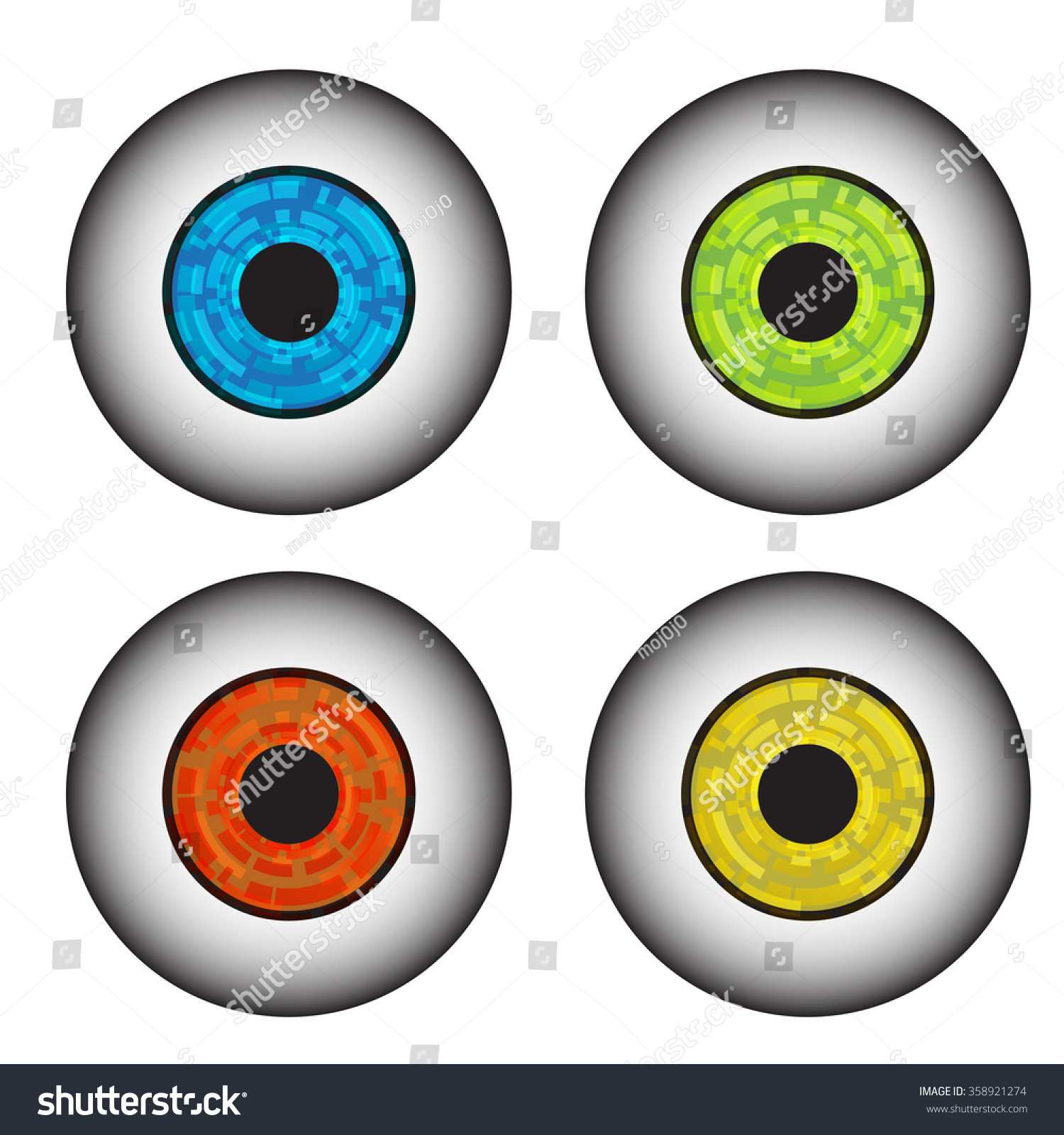 Set Of Robot Eye, Vector Illustration 358921274 Shutterstock