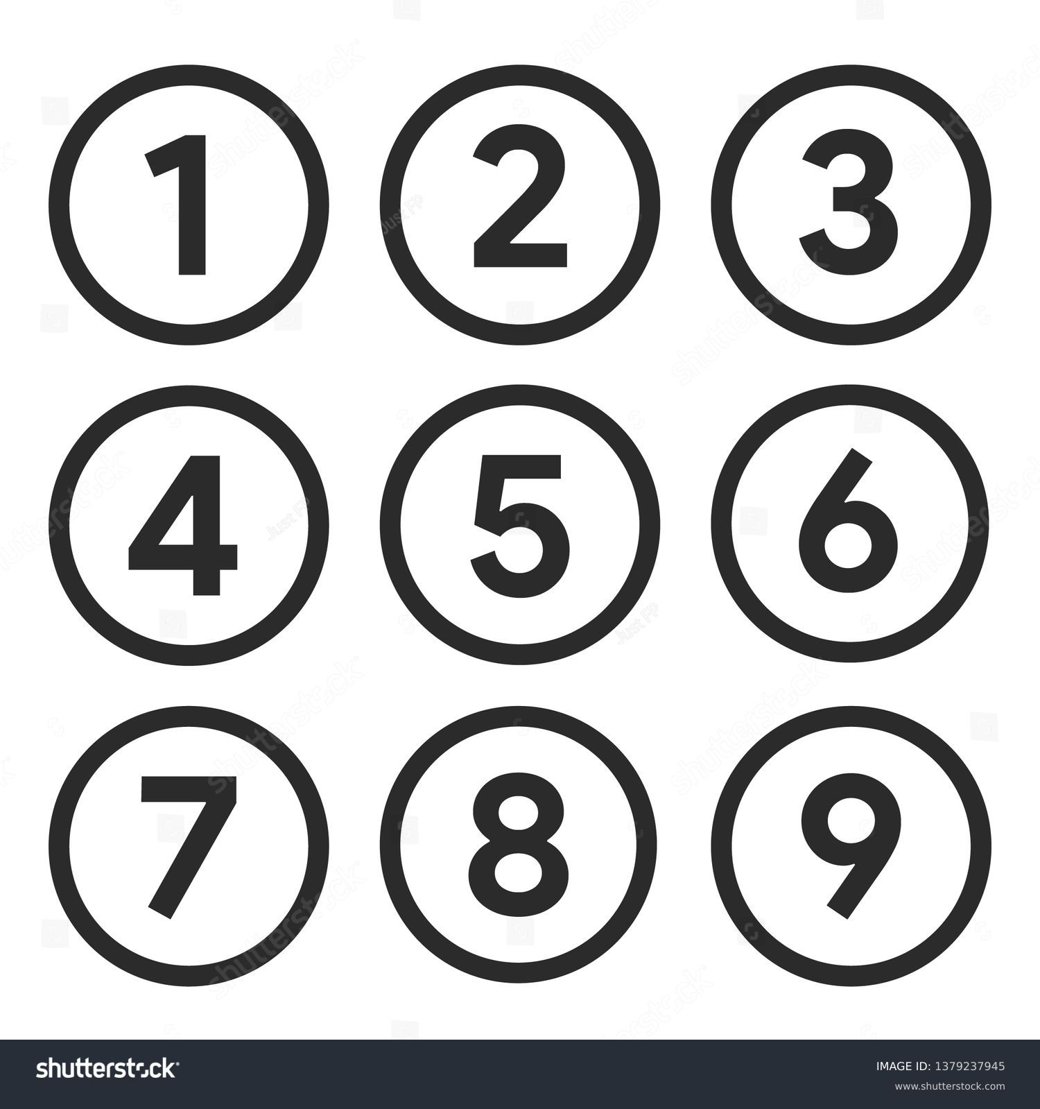 Numbers In Circles Symbols – NBKomputer