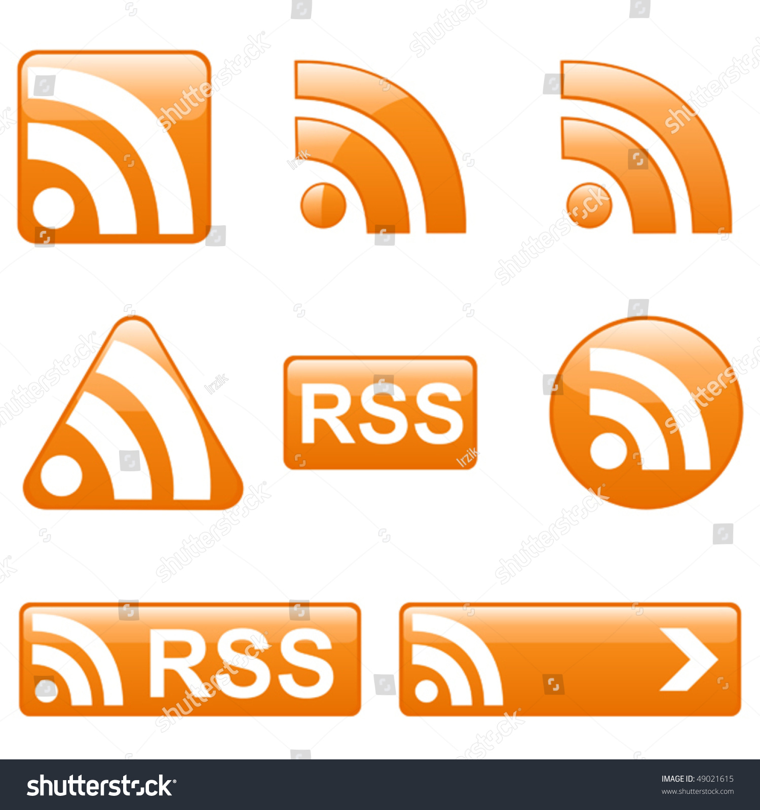 Set Of Rss Buttons And Icons. Vector Illustration - 49021615 : Shutterstock