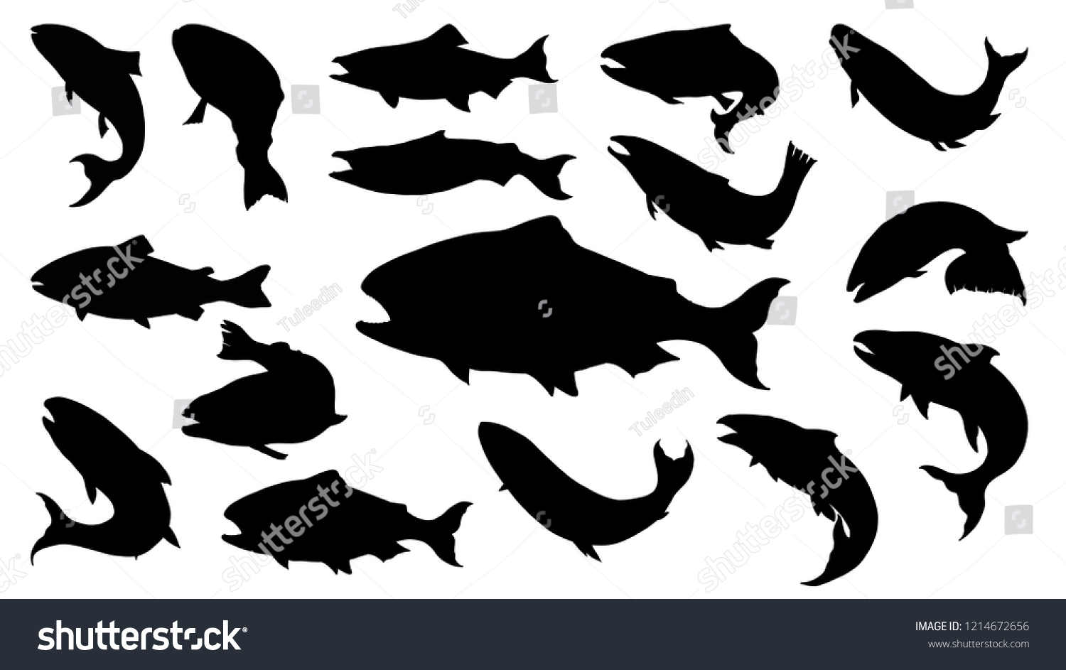 1,735 Jumping trout silhouette Images, Stock Photos & Vectors ...