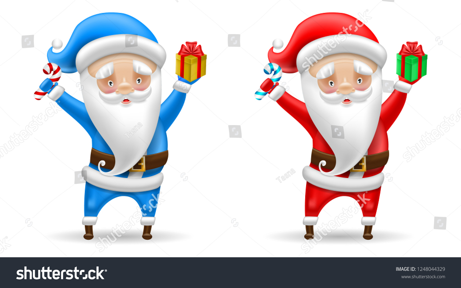 santa claus blue suit