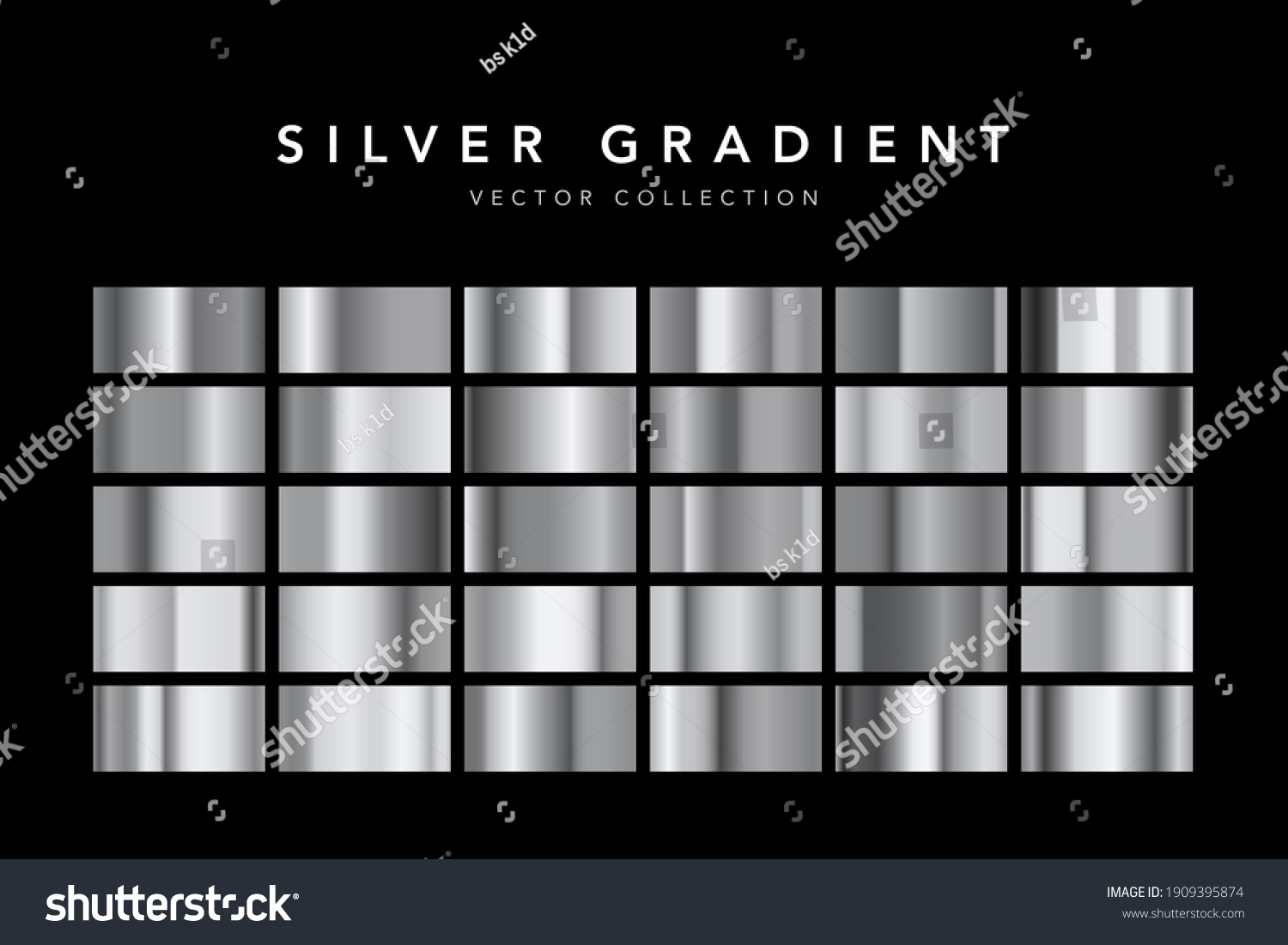 Set Silver Foil Texture Background Metal Stock Vector (royalty Free 