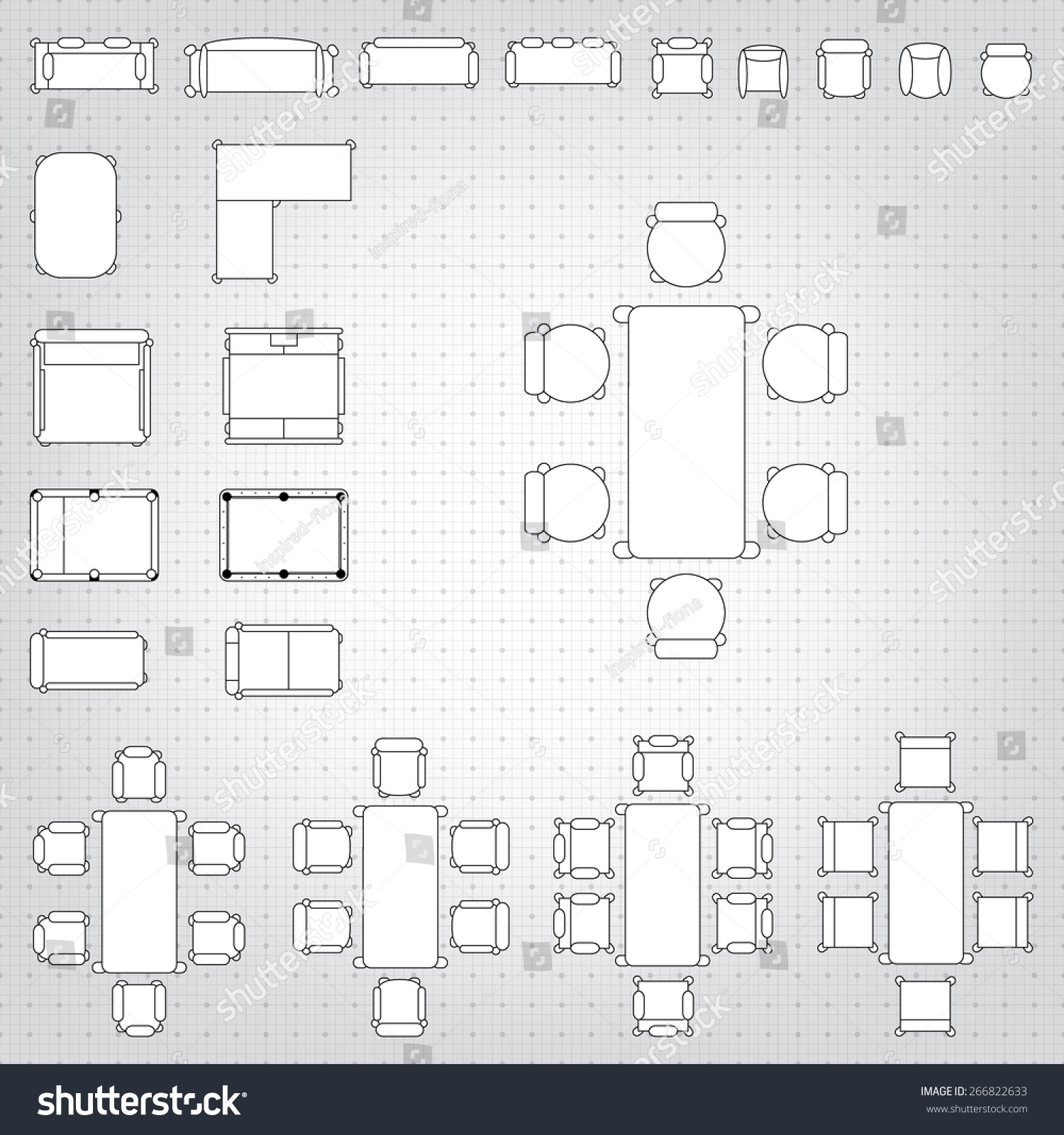 Blueprint Interior Design Set set simple 2d flat vector icons stock vector 266822633 shutterstock Blueprint Interior Design Set set simple 2d flat vector icons stock vector 266822633 shutterstock
