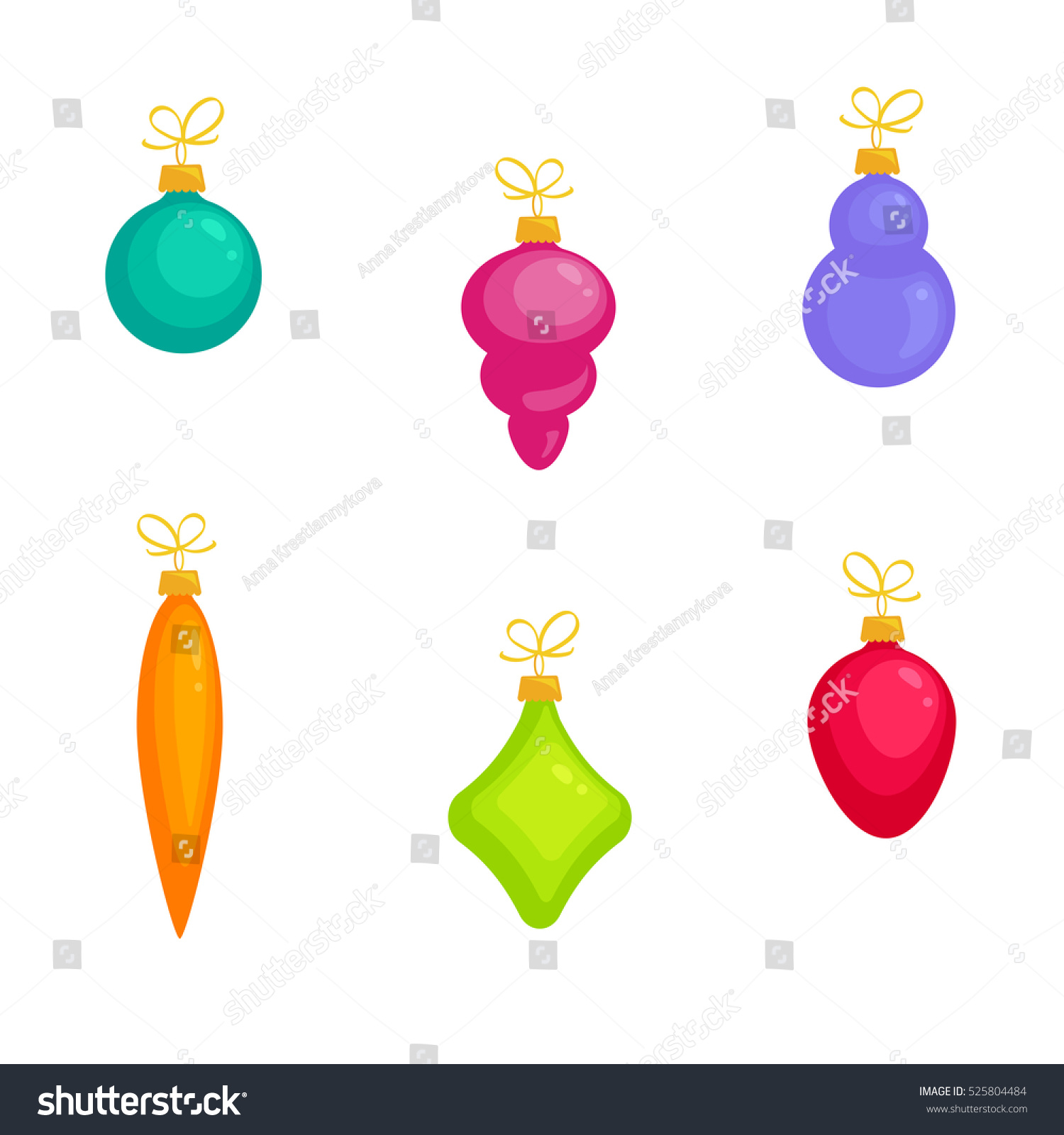 different christmas ornaments