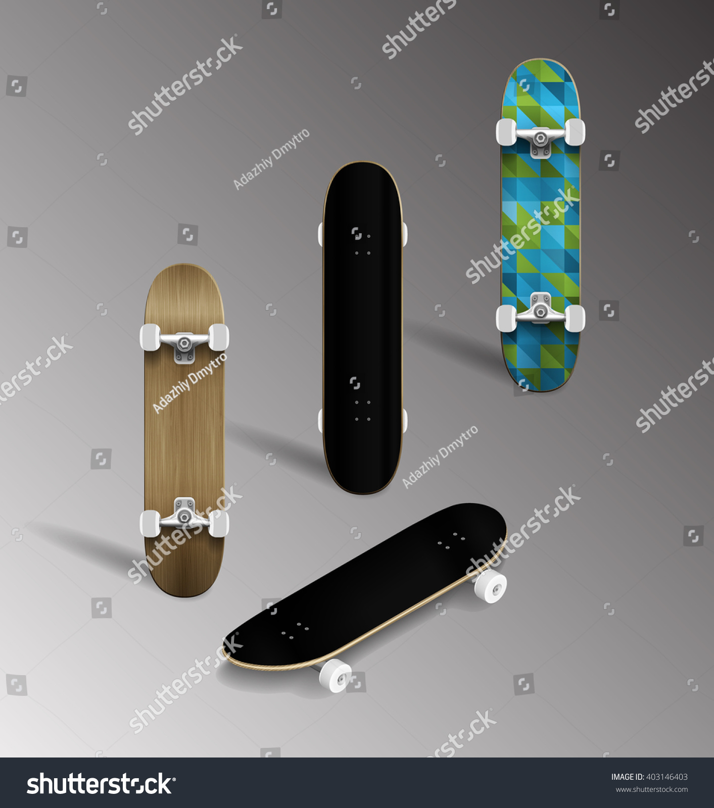 different skateboards