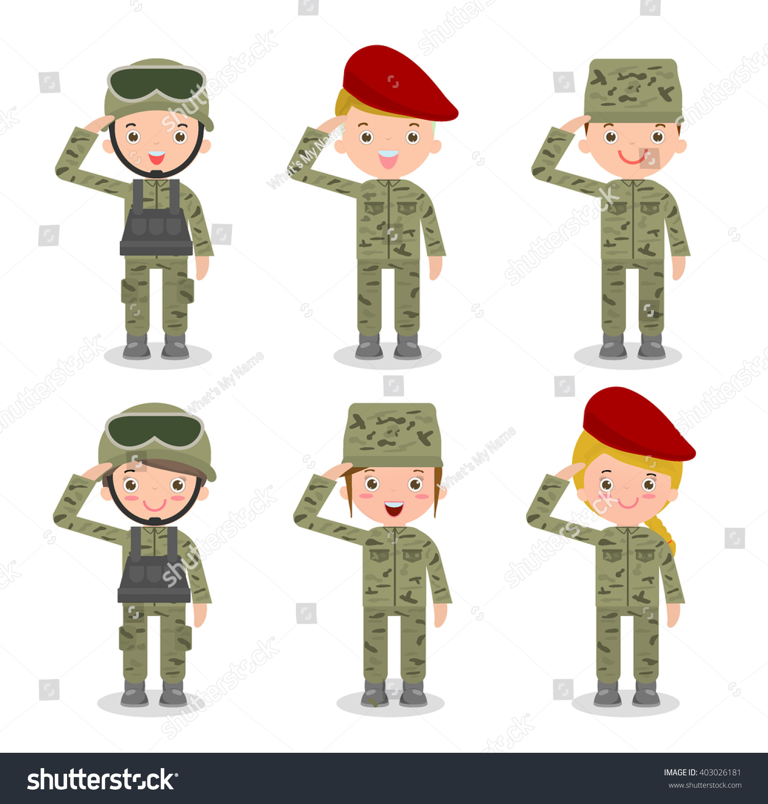 Soldier Cartoon Characters