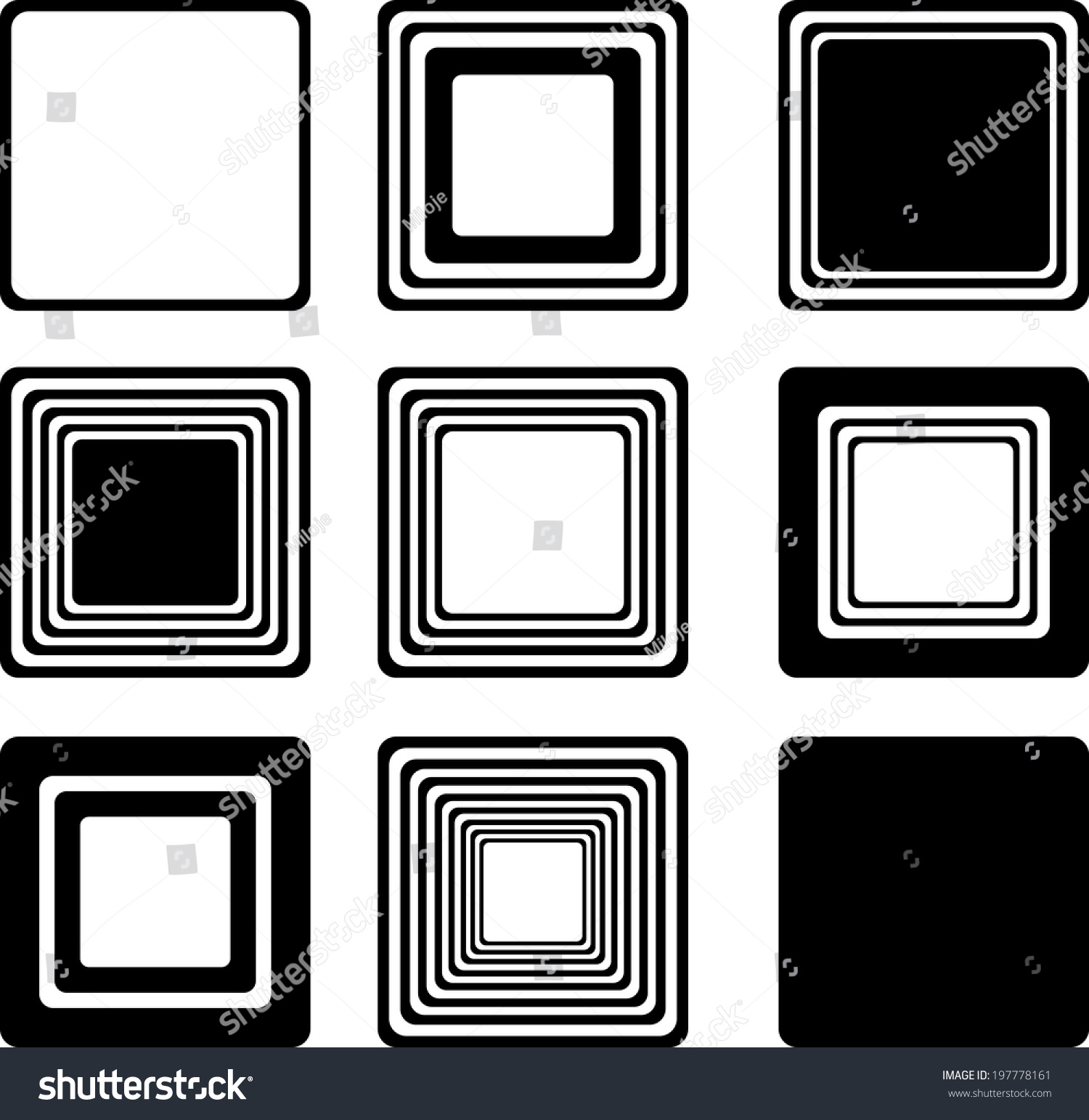 Set Squares Stock Vector (Royalty Free) 197778161 - Shutterstock