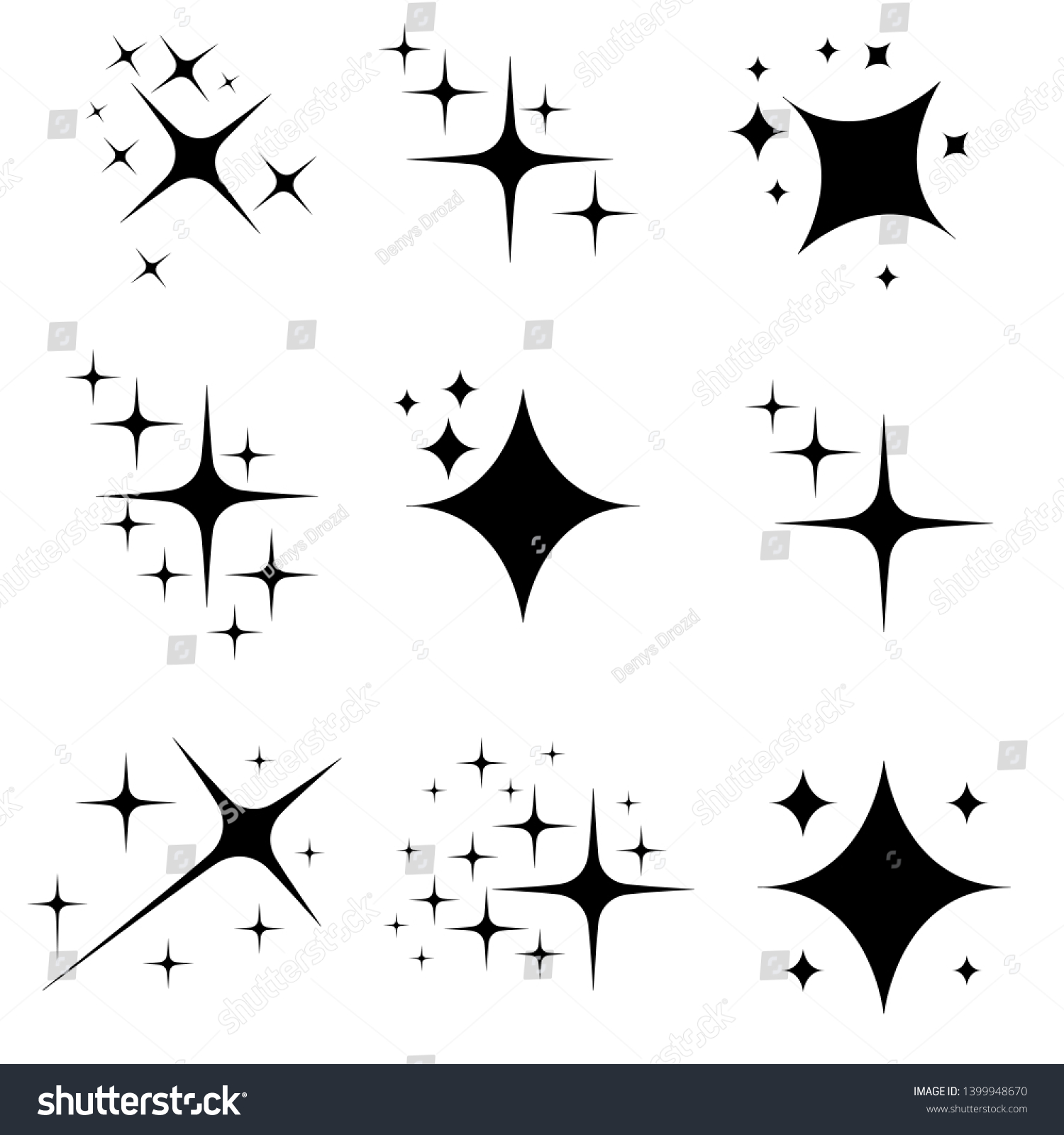 Cartoon Star Sparkling Or Twinkling Icon Stock Vector   Illustration Of