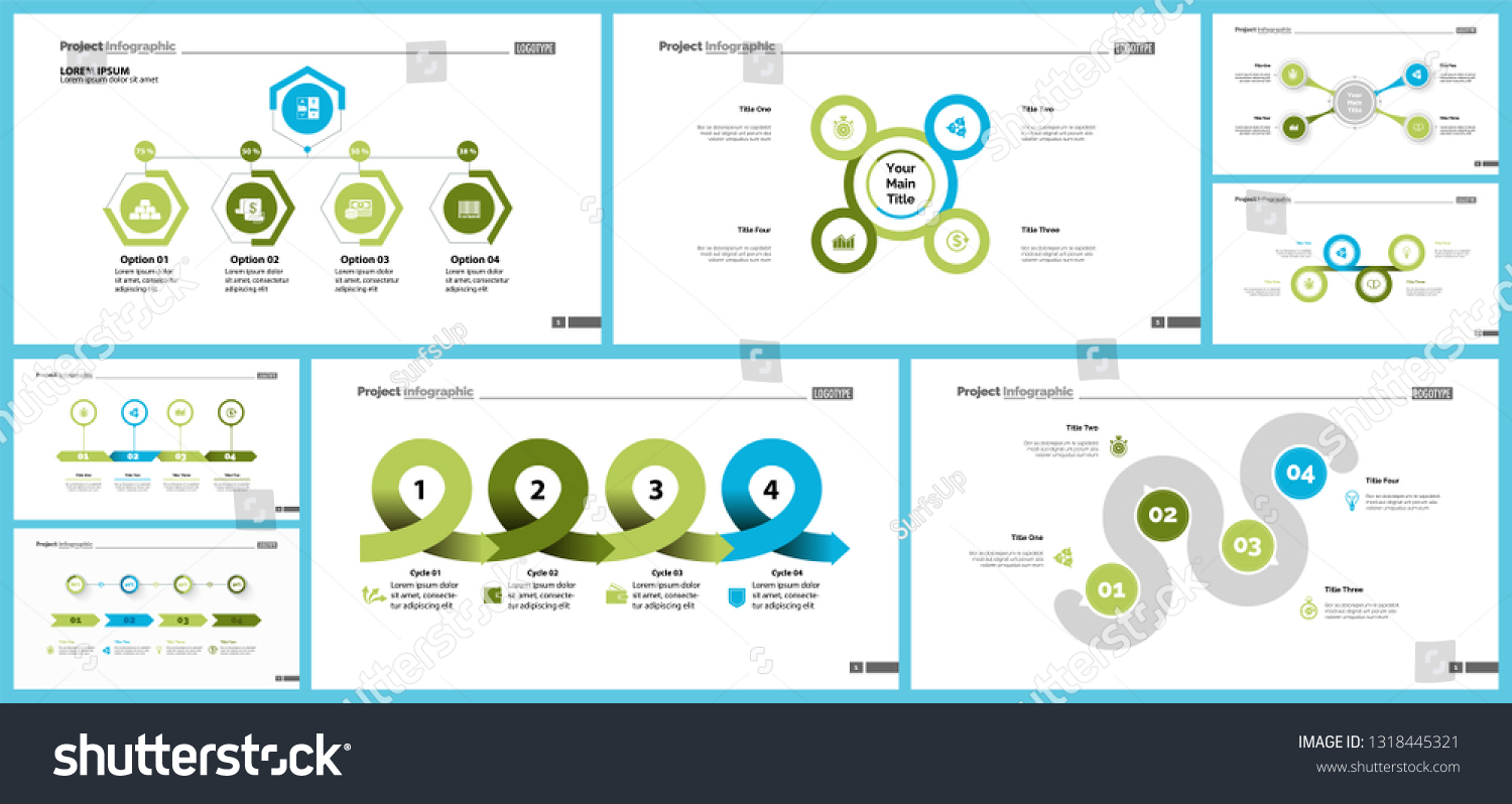 Set Strategy Analysis Concept Infographic Charts Stock Vector (Royalty ...