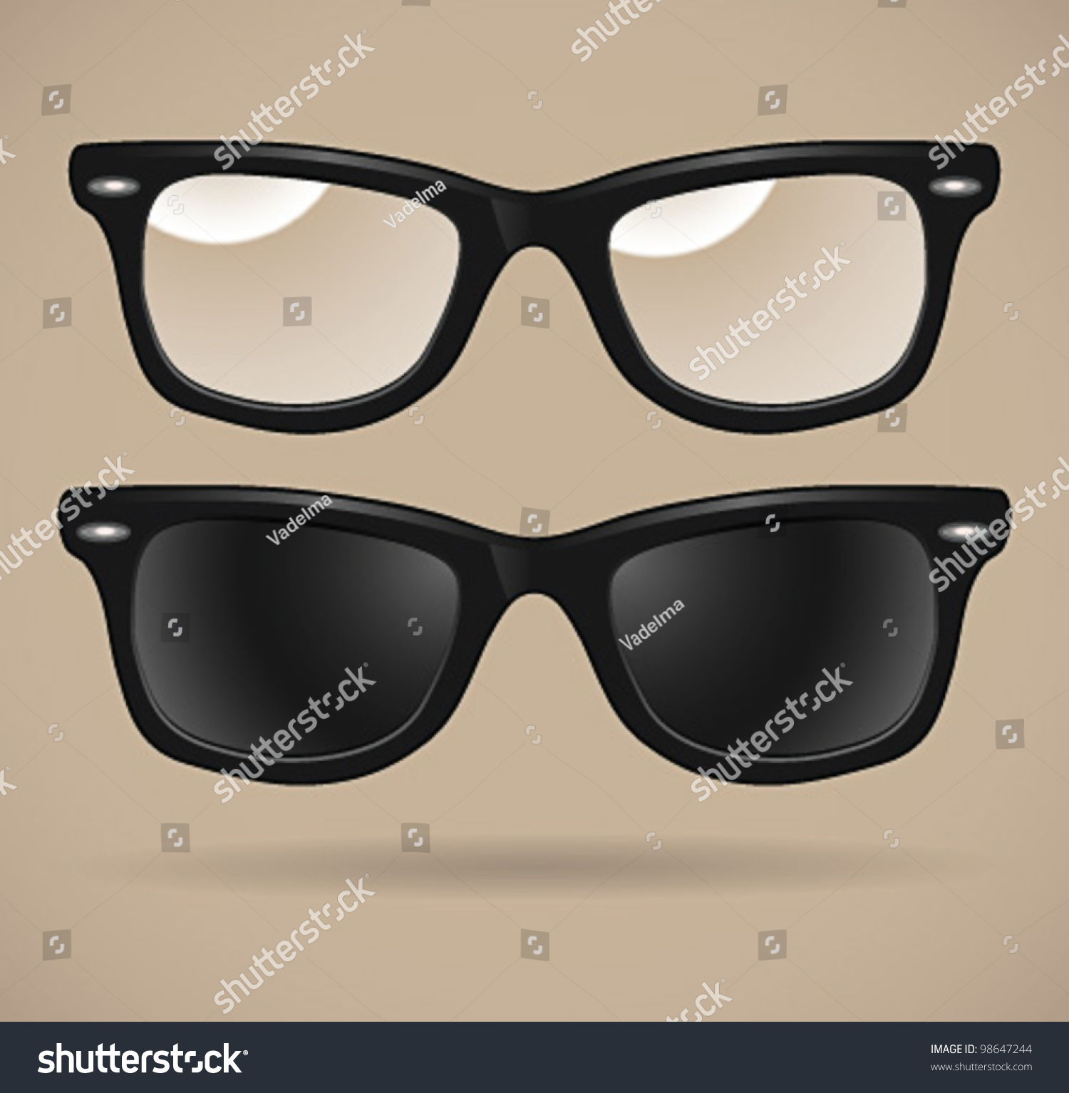 wayfarer shape eyeglasses