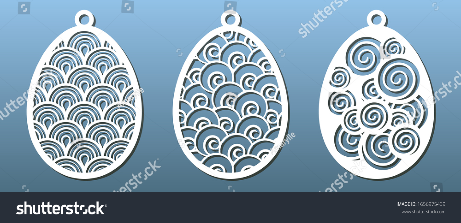 Download Set Templates Laser Cut Pendant Keychain Stock Vector Royalty Free 1656975439