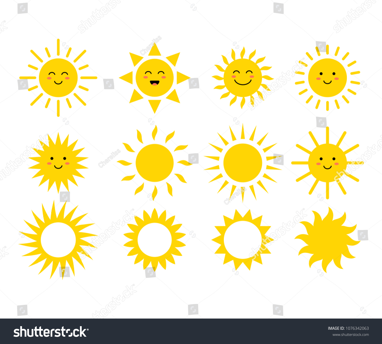 日のセット かわいい太陽 黄色い顔 絵文字 夏の絵文字 白い背景にベクターイラスト のベクター画像素材 ロイヤリティフリー 日のセット かわいい太陽 黄色い顔 絵文字 夏の絵文字 白い背景にベクターイラスト のベクター画像素材 ロイヤリティフリー