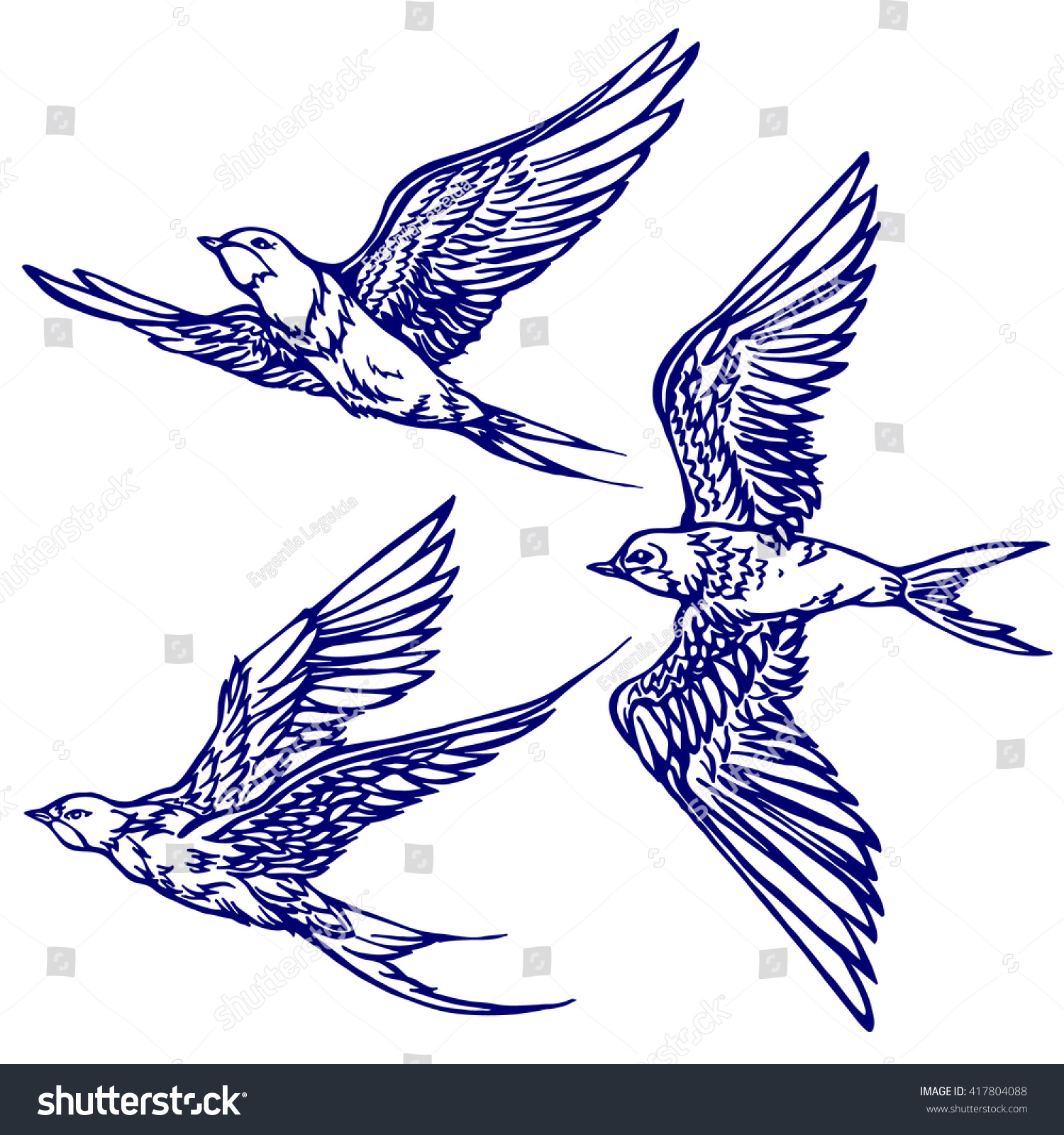 Swallows three