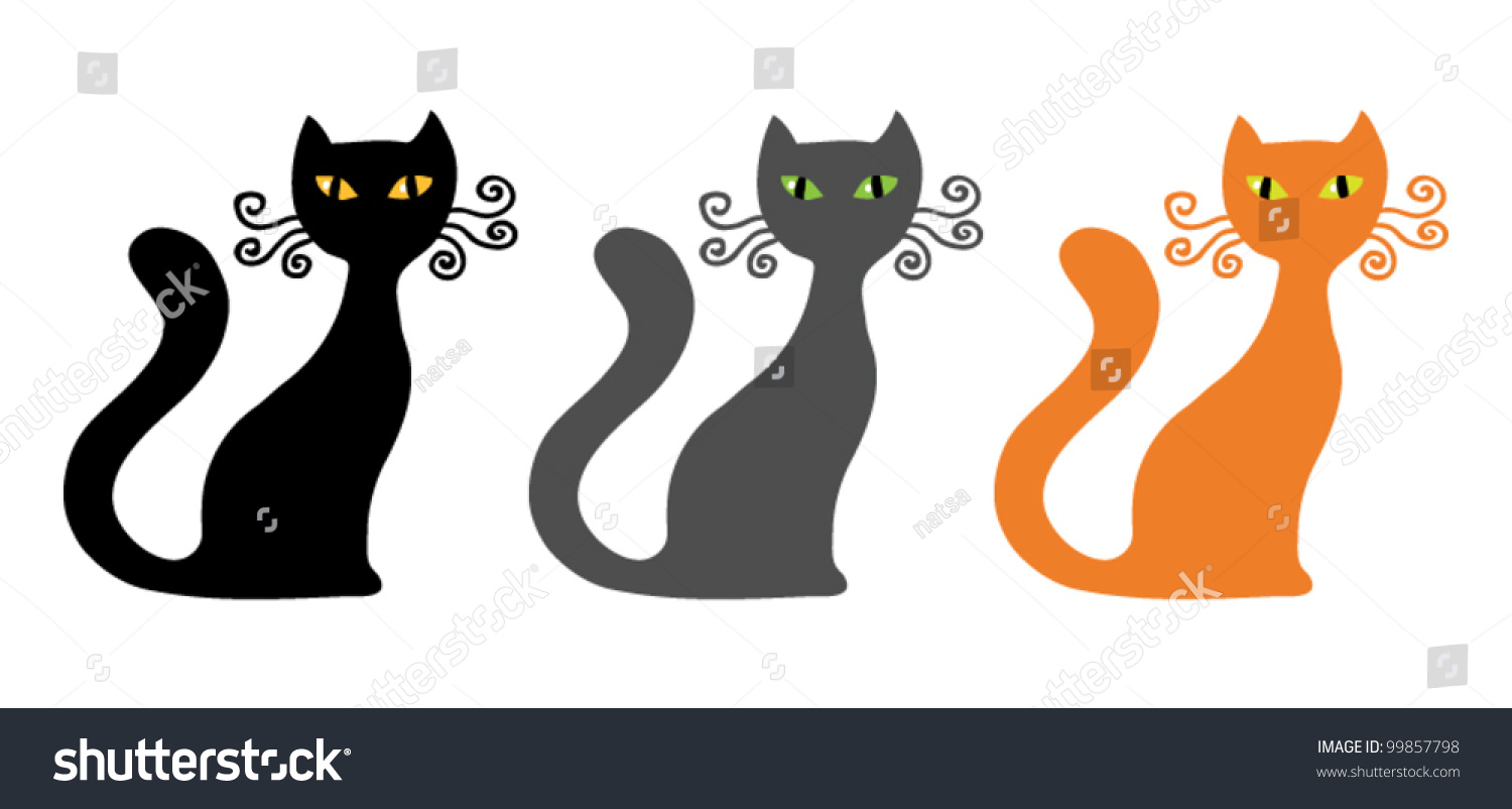 Set Of Three Vector Cats - 99857798 : Shutterstock