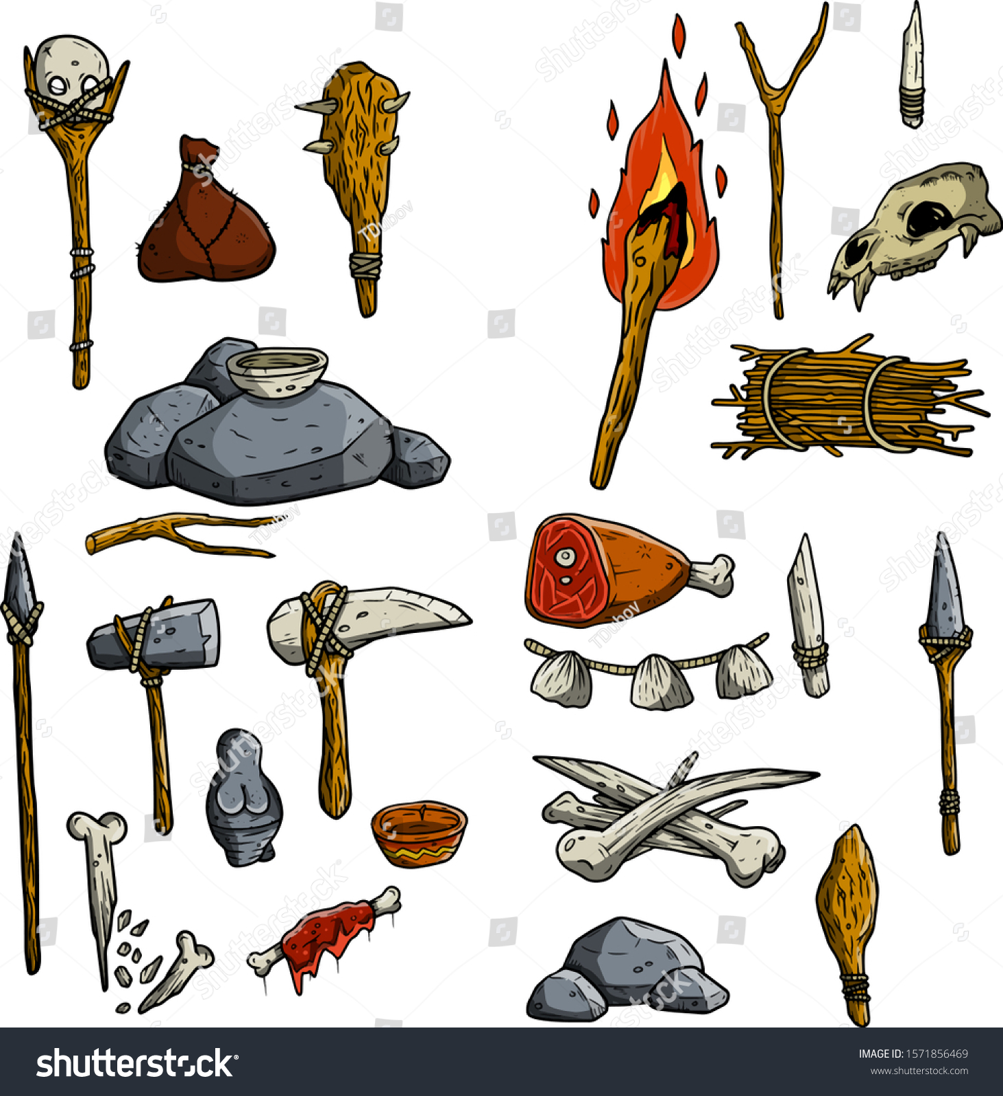 caveman hunting tools