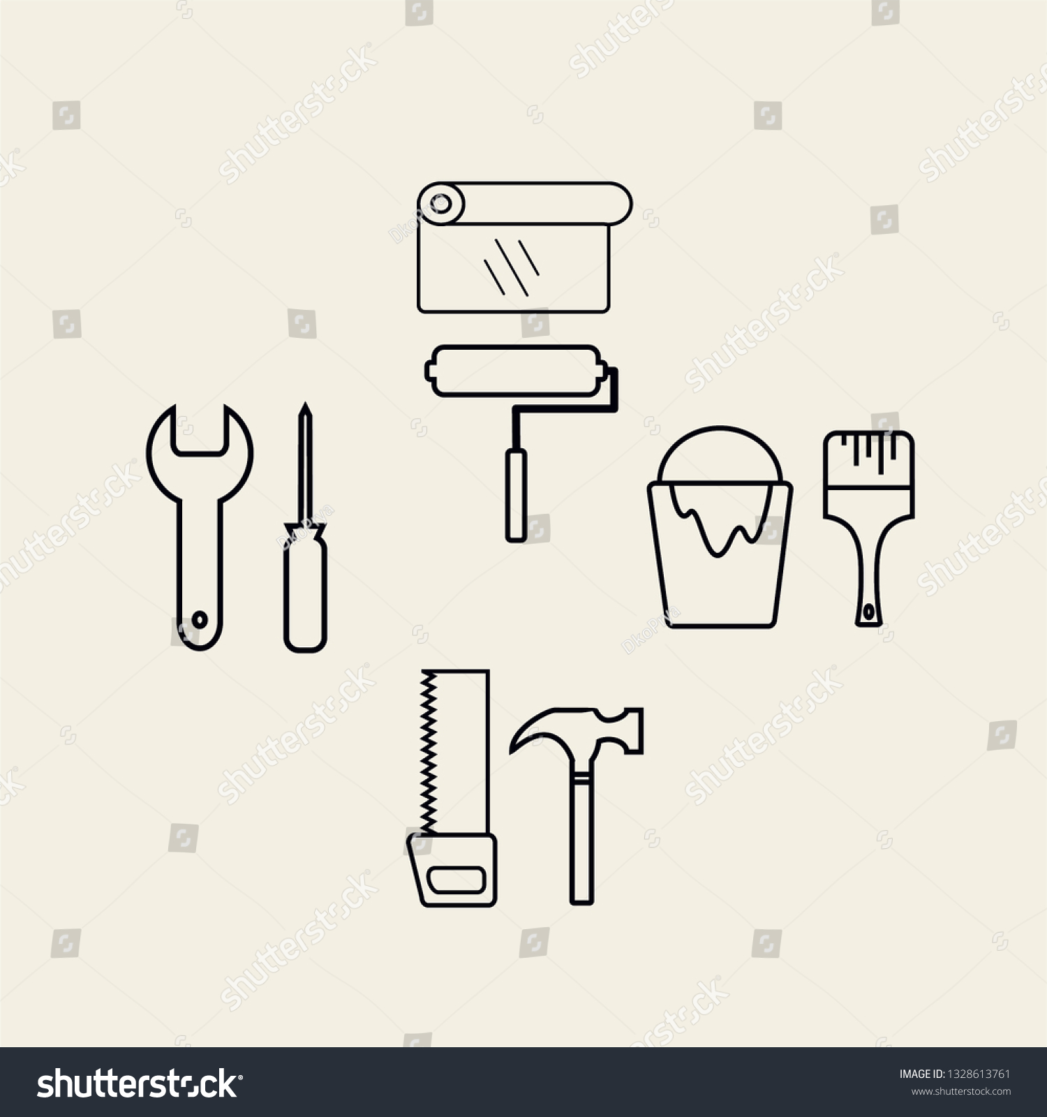 Set Tools Vector Icon Stock Vector (Royalty Free) 1328613761 | Shutterstock
