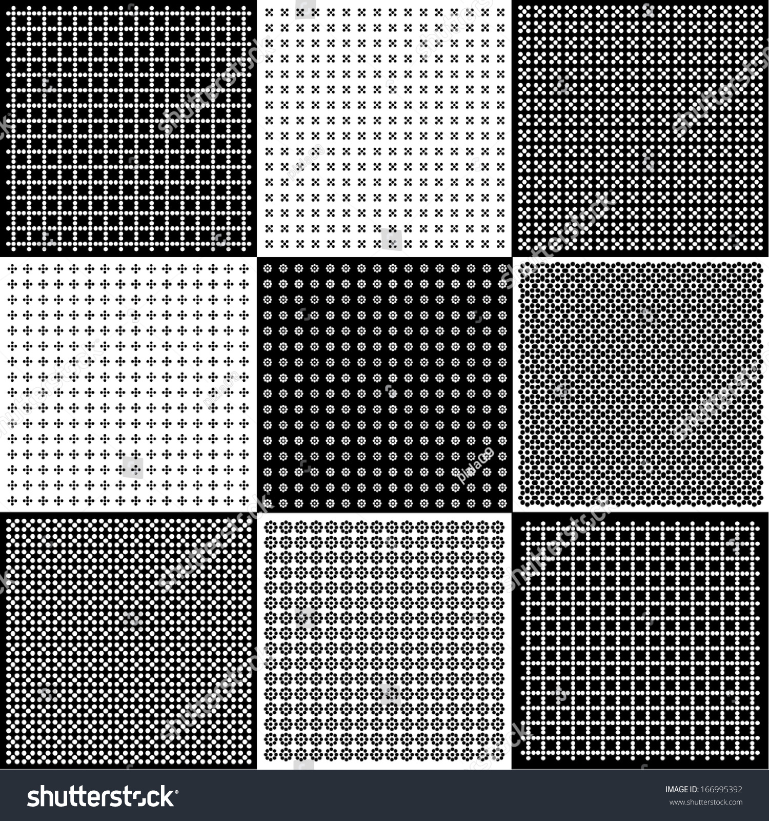 Set Vector Black White Vintage Backgrounds Stock Vector (Royalty Free ...