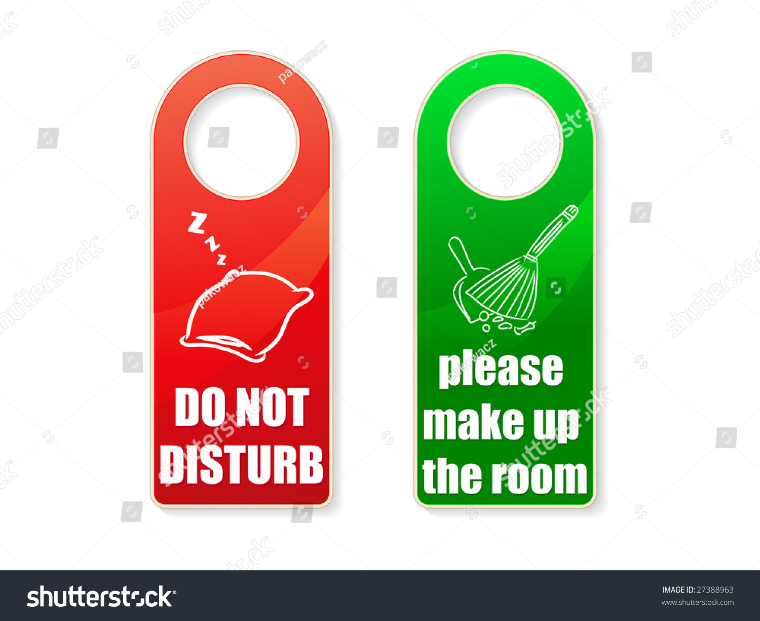 Set Vector Do Not Disturb Clean Stock Vector (Royalty Free) 27388963