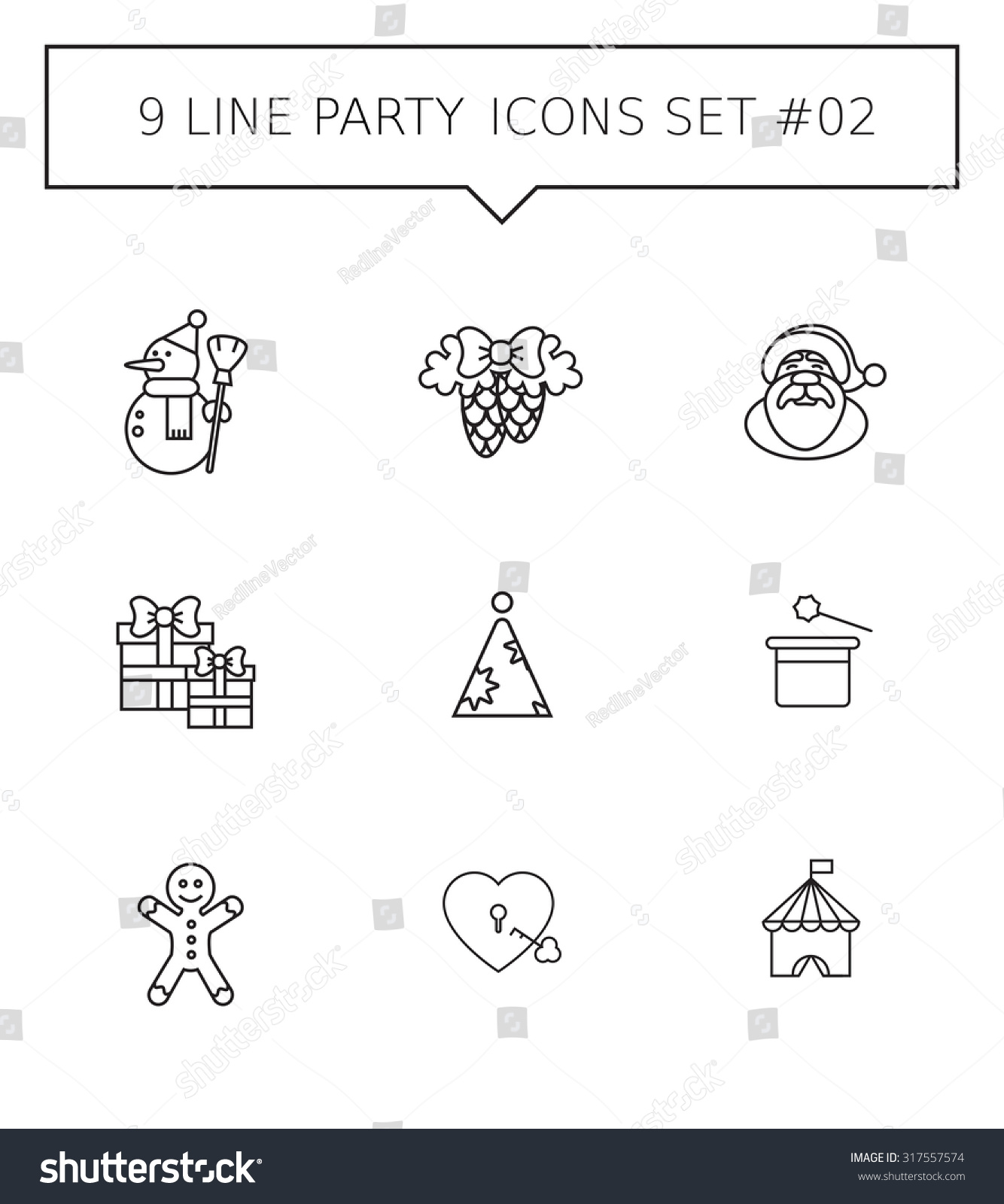SVG of Set of vector icons with party and celebration concepts, isolated on white svg