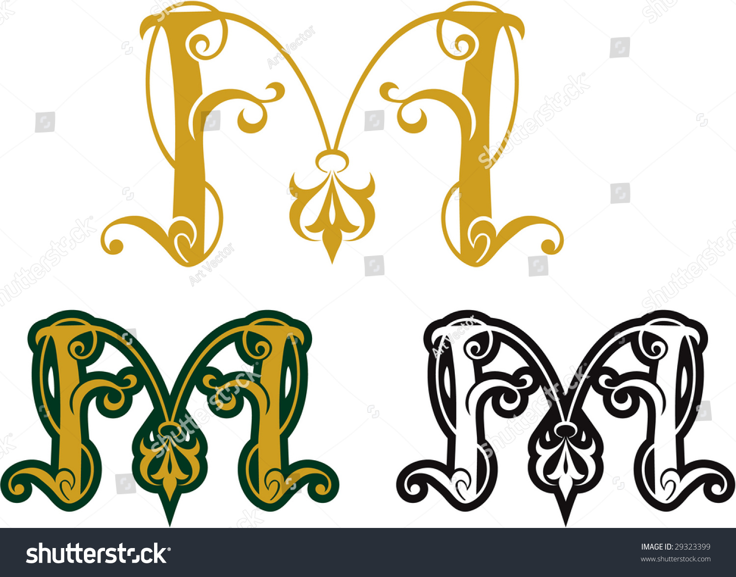 Set Of Vector Letters M For Design - 29323399 : Shutterstock