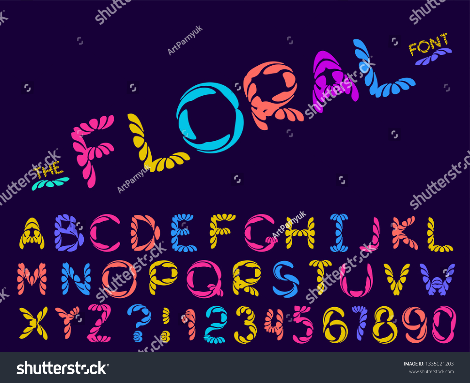 Set Vector Modern Abstract Font Alphabet Stock Vector Royalty Free 1335021203