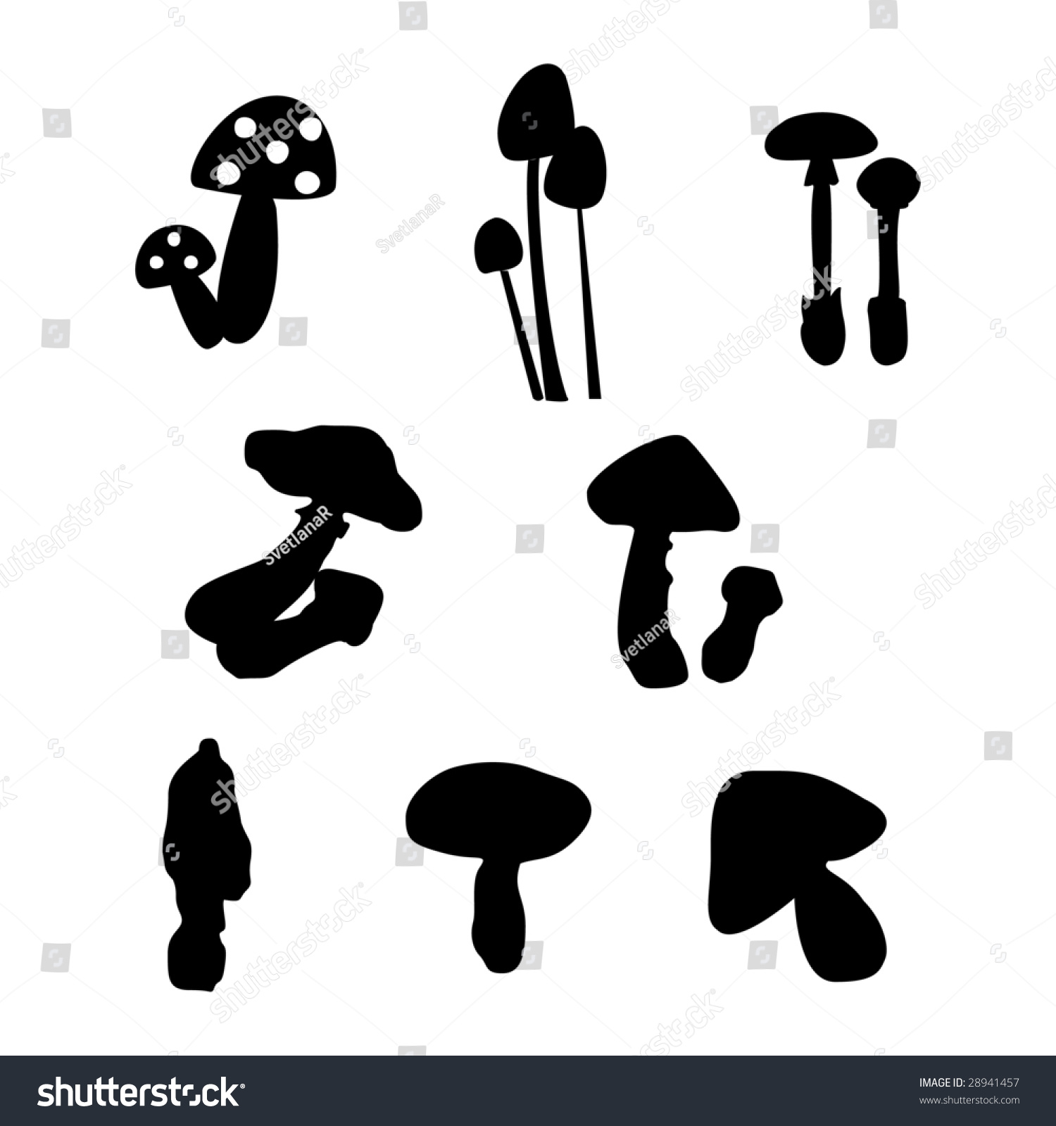 mushroom silhouette clip art - photo #25