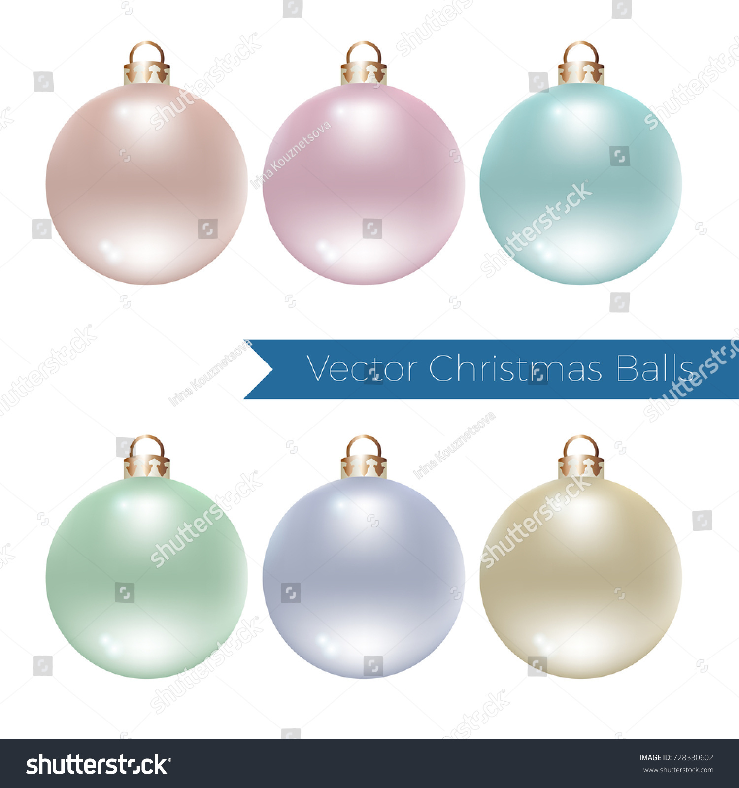 pastel christmas balls