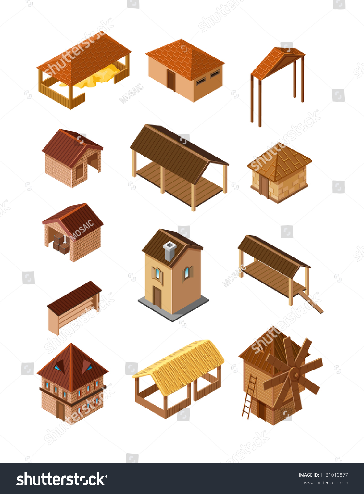 634 Shed isometric Images, Stock Photos & Vectors | Shutterstock