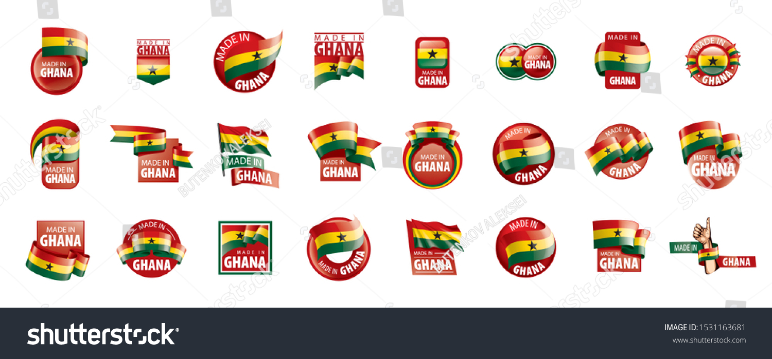 Set Vector Signs Made Ghana Stock Vector (Royalty Free) 1531163681 ...