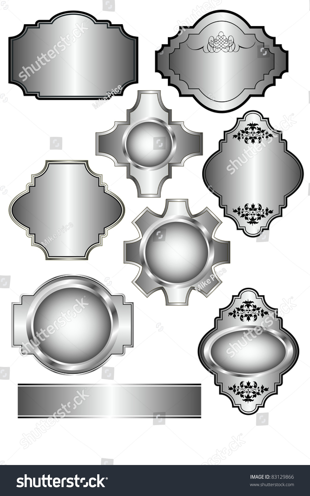 Set Vector Silver Labels Which Can Stock Vector 83129866 Shutterstock