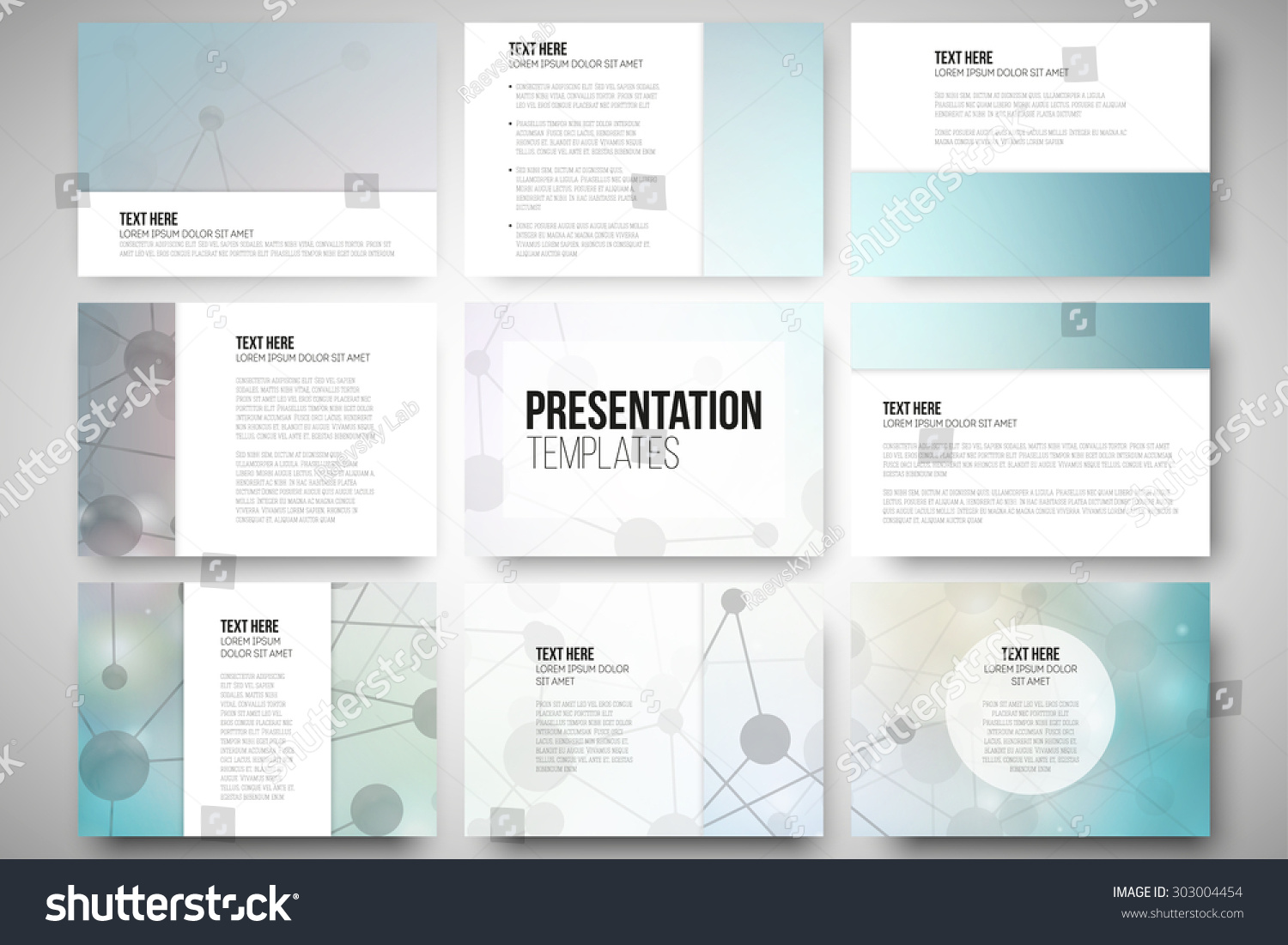 set 9 vector templates presentation slides stock vector 303004454 set 9 vector templates presentation slides stock vector 303004454, Presentation templates