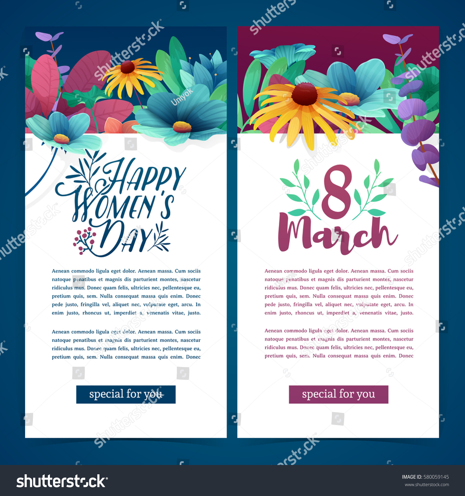 Set Vertical Banners International Womens Day Stock Vector (Royalty ...